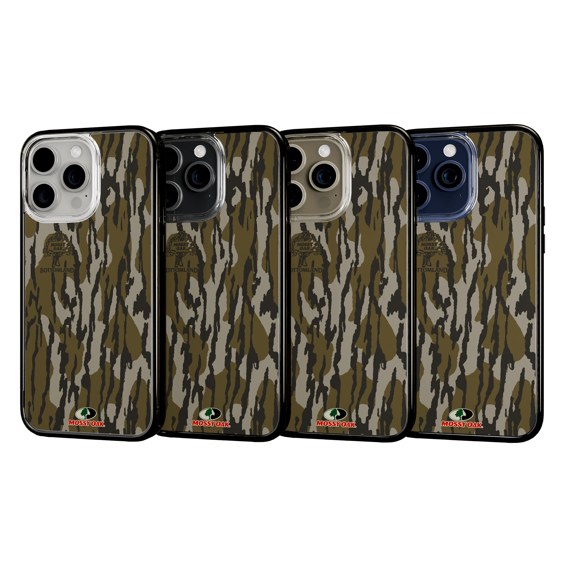 Slim MagSafe® Case for Apple iPhone 15 Pro Max | Mossy Oak Bottomland Camo Onyx Black