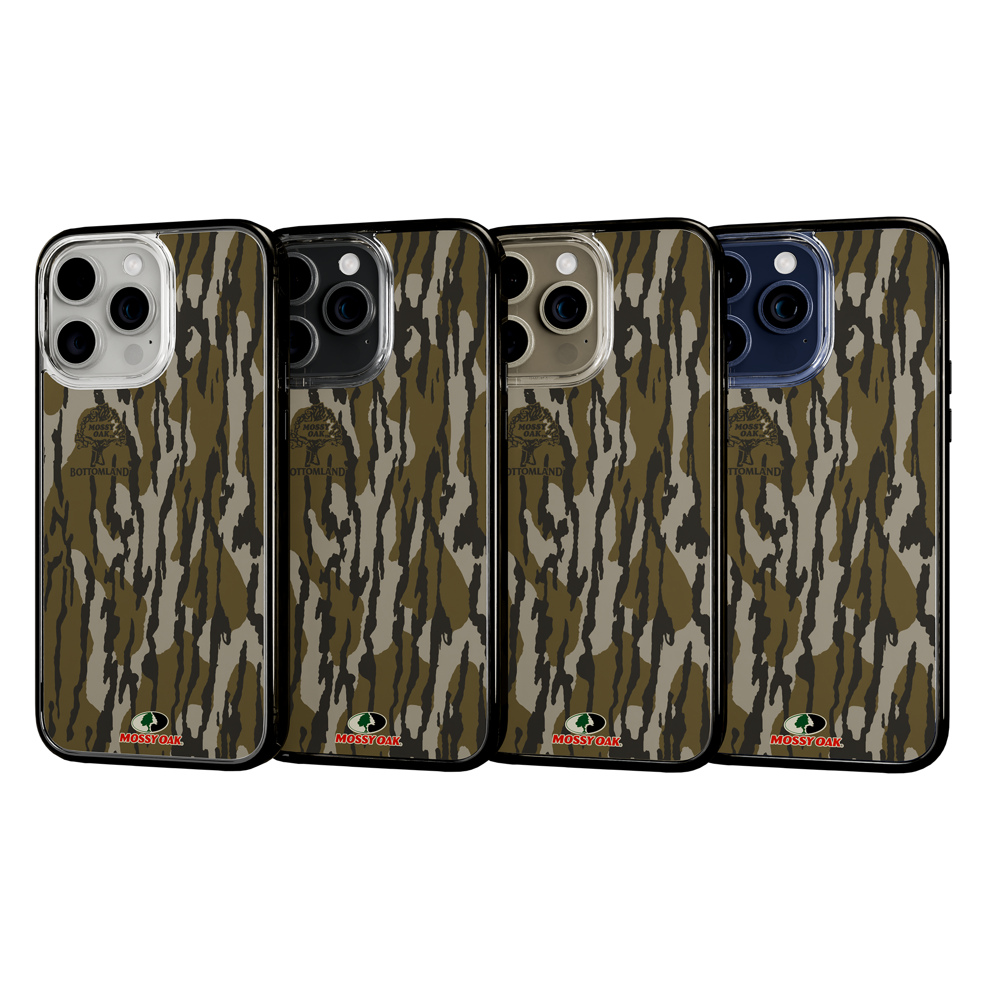 Slim MagSafe® Case for Apple iPhone 15 Pro Max | Mossy Oak Bottomland Camo Onyx Black