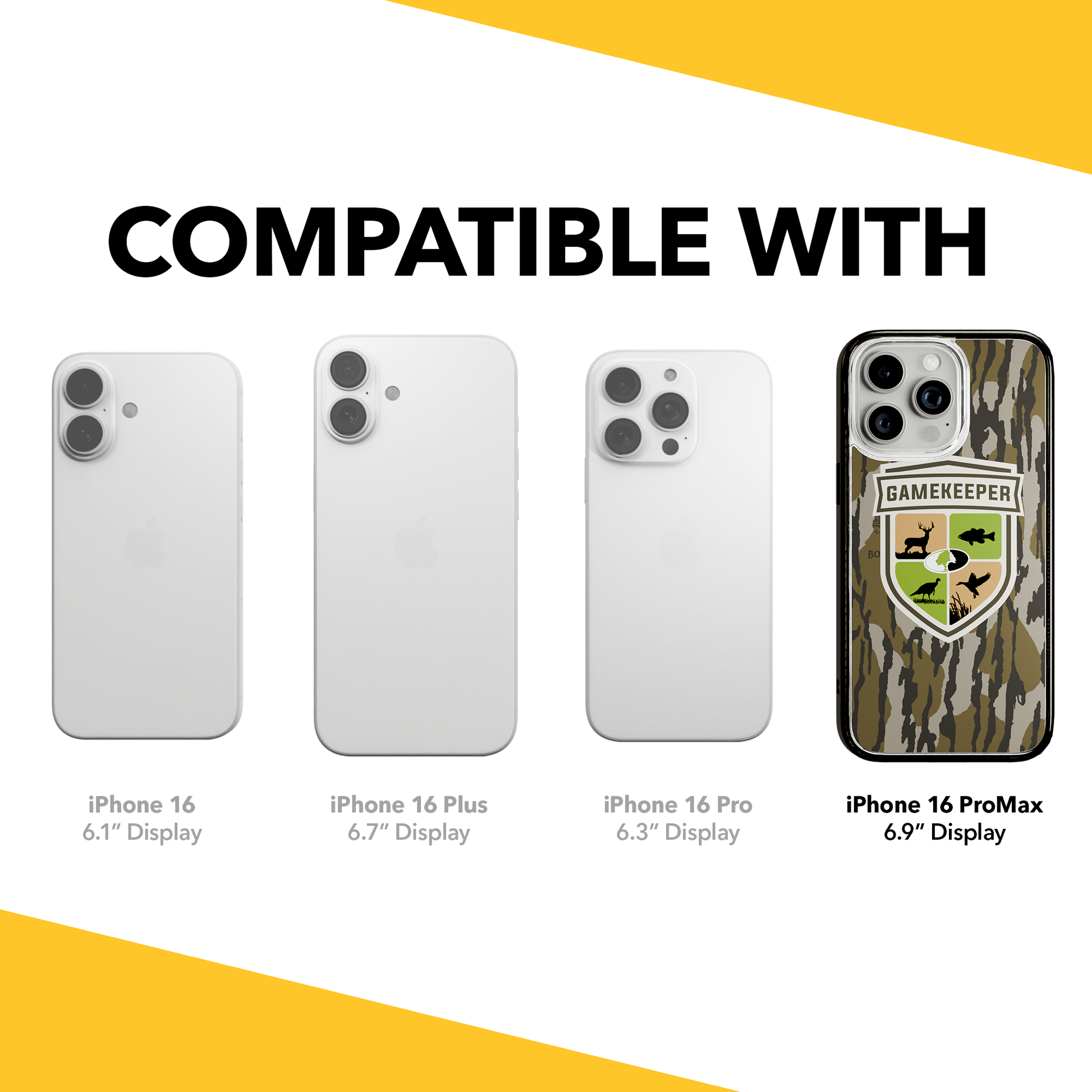Slim MagSafe® Case for Apple iPhone 15 Pro Max | Mossy Oak Gamekeeper Bottomland Camo Onyx Black
