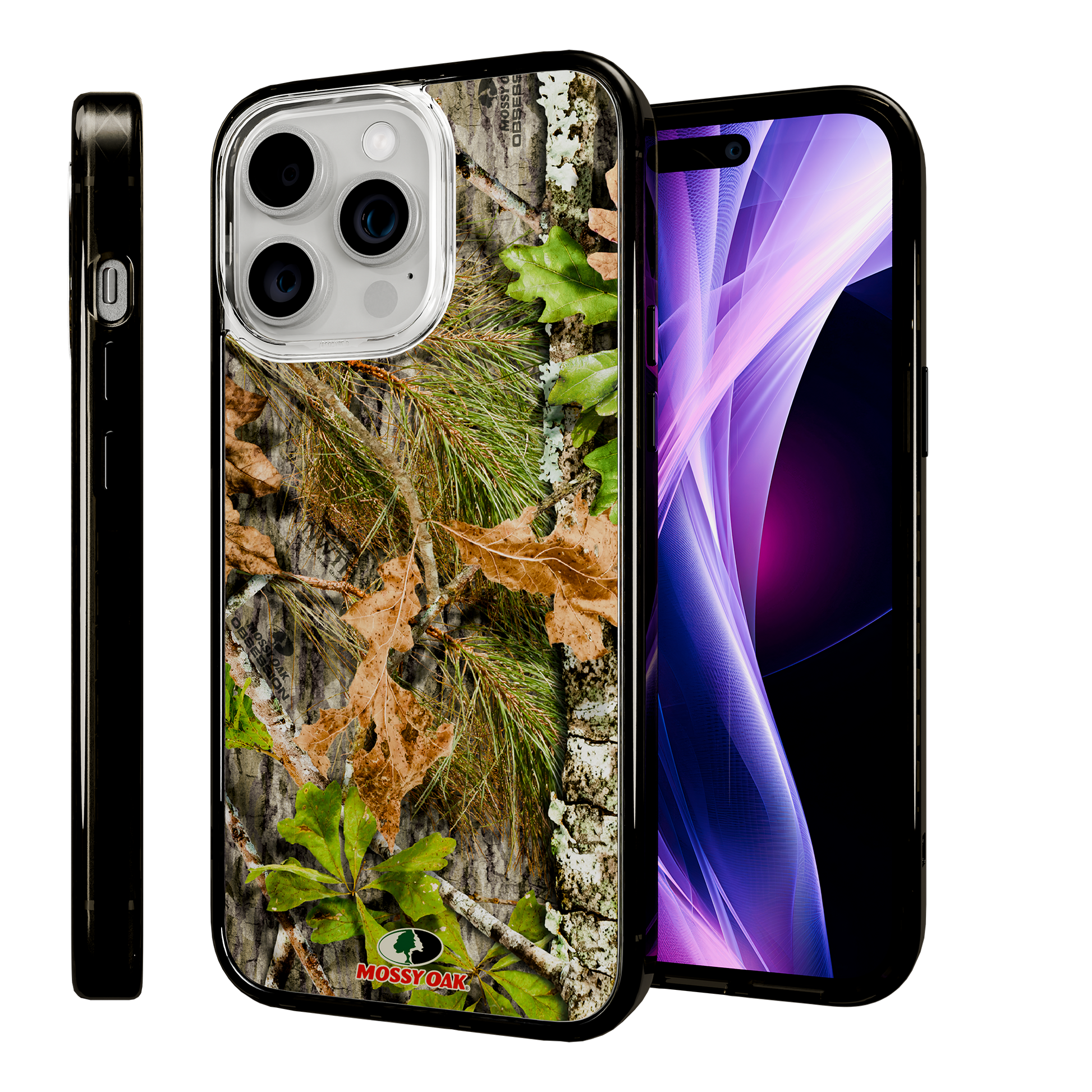 Slim MagSafe® Case for Apple iPhone 15 Pro Max | Mossy Oak Obsession Camo Onyx Black