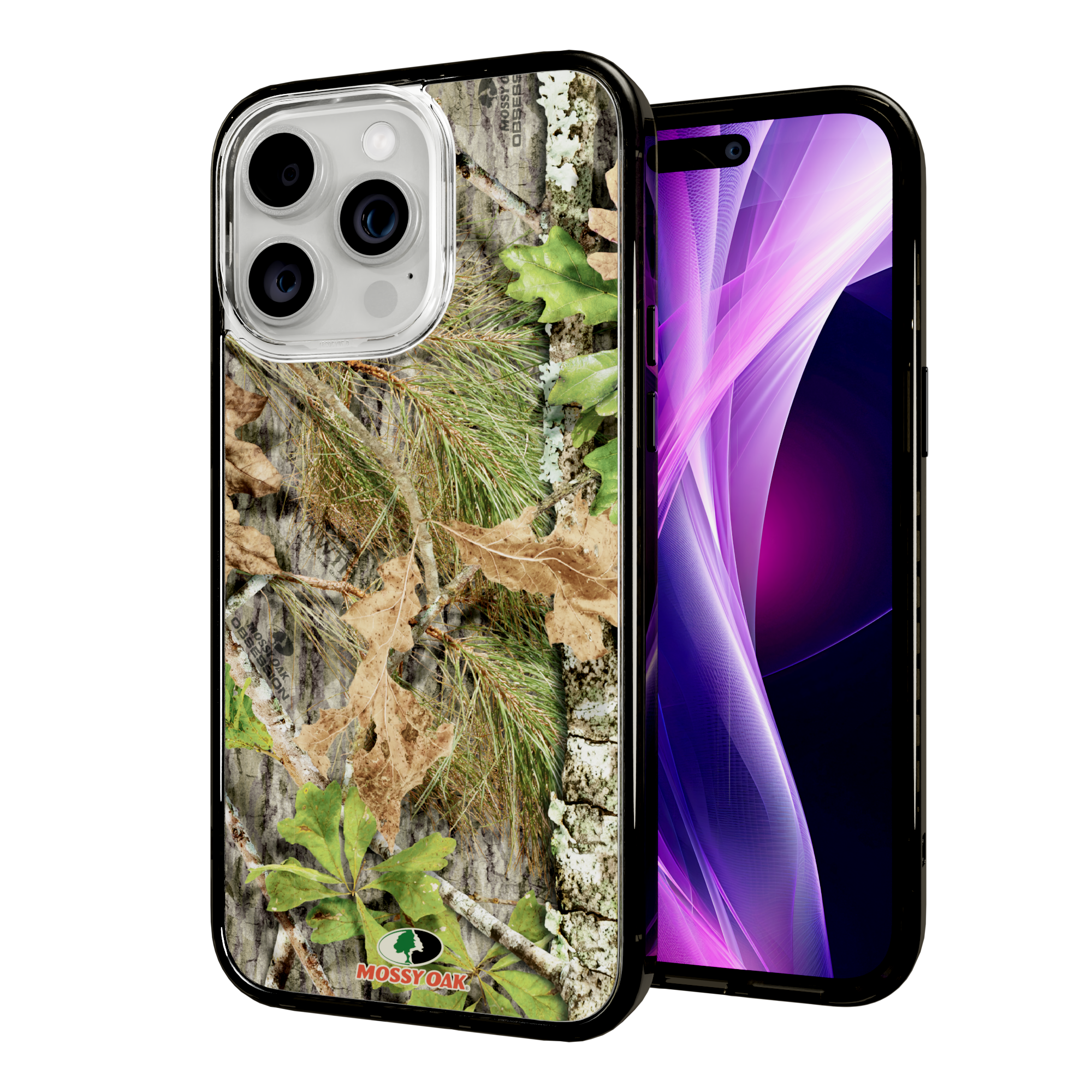 Mossy Oak Magnitude Series for Apple iPhone 15 Pro Max - Obsession Onyx Black