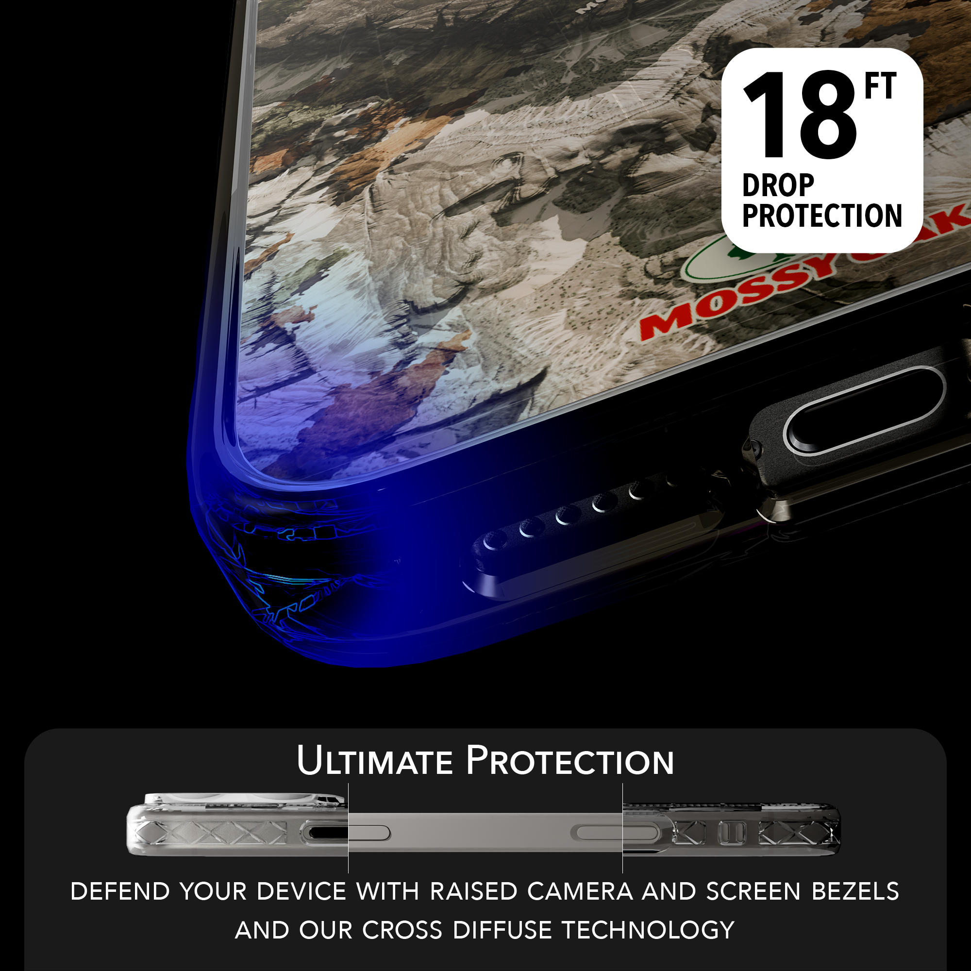 Slim MagSafe® Case for Apple iPhone 15 Pro Max | Mossy Oak Terra Gila Camo Onyx Black