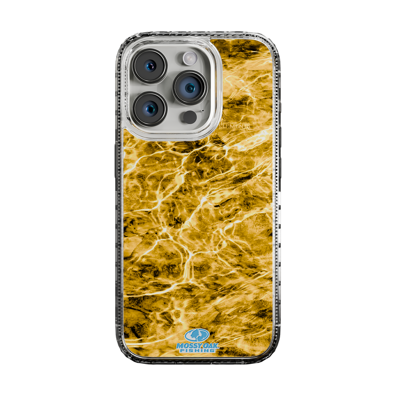 Slim MagSafe® Case for Apple iPhone 15 Pro | Mossy Oak Agua Yellowfin Camo Crystal Clear