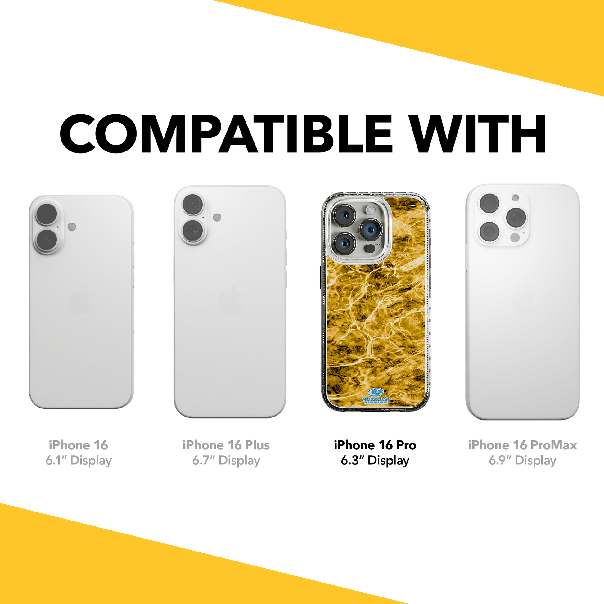 Slim MagSafe® Case for Apple iPhone 15 Pro | Mossy Oak Agua Yellowfin Camo Crystal Clear
