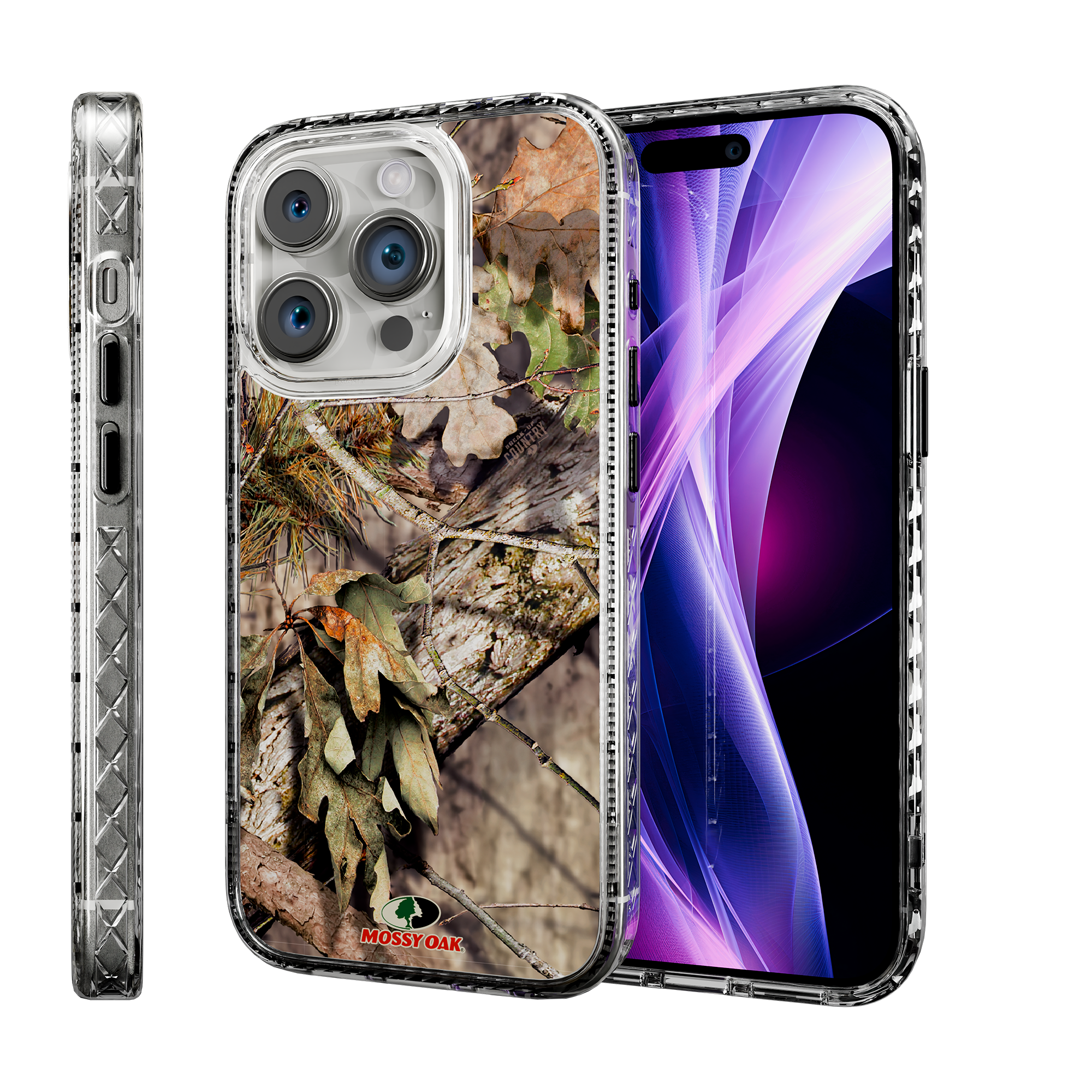 Slim MagSafe® Case for Apple iPhone 15 Pro | Mossy Oak Breakup Country Camo Crystal Clear