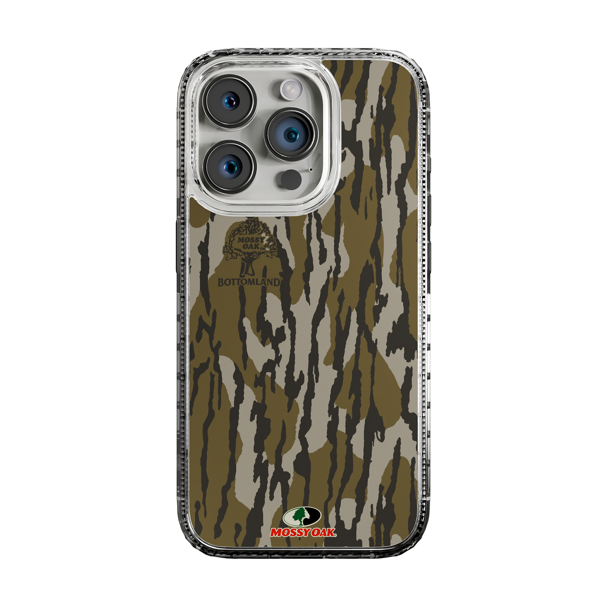 Slim MagSafe® Case for Apple iPhone 15 Pro | Mossy Oak Bottomland Camo Crystal Clear