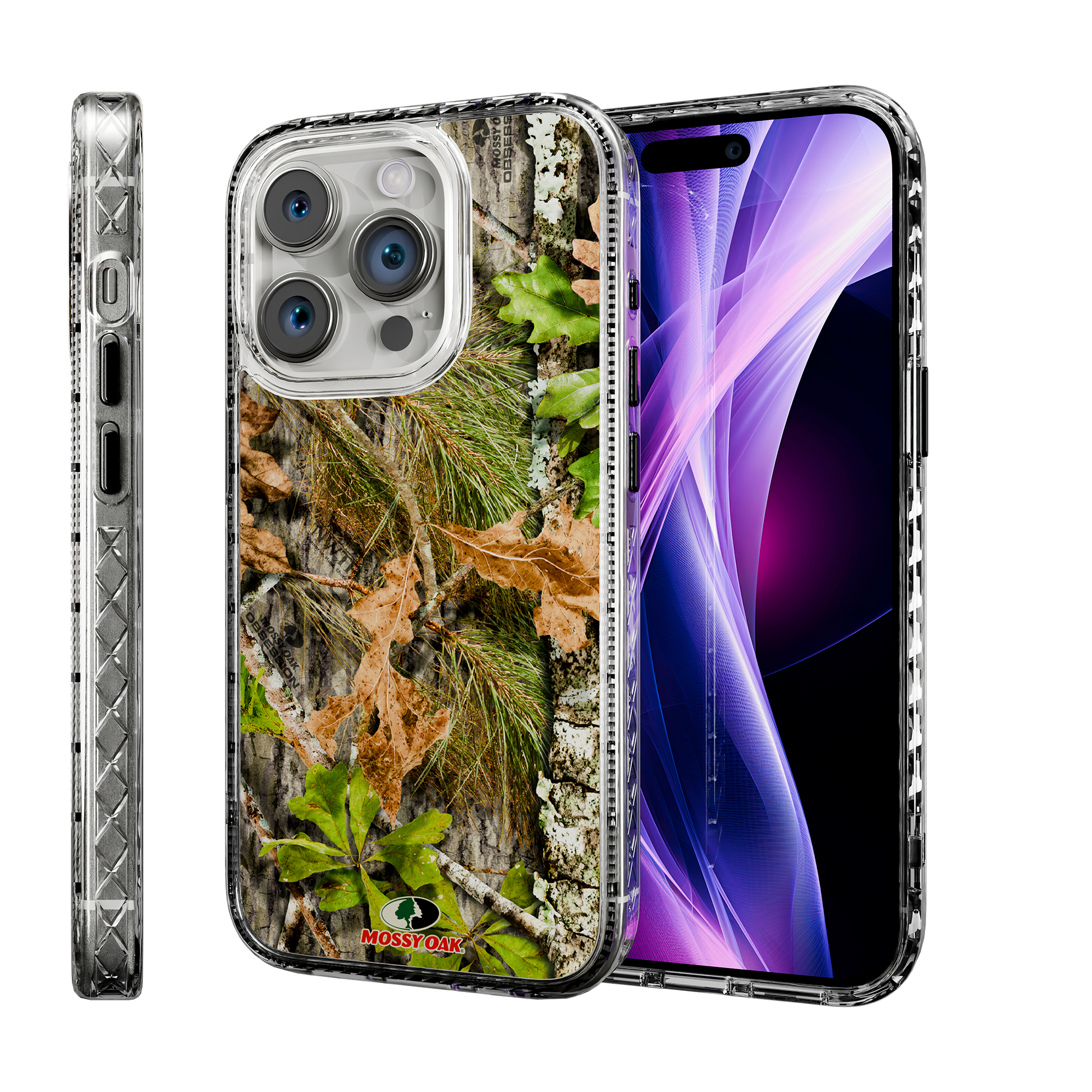 Slim MagSafe® Case for Apple iPhone 15 Pro | Mossy Oak Obbsession Camo Crystal Clear