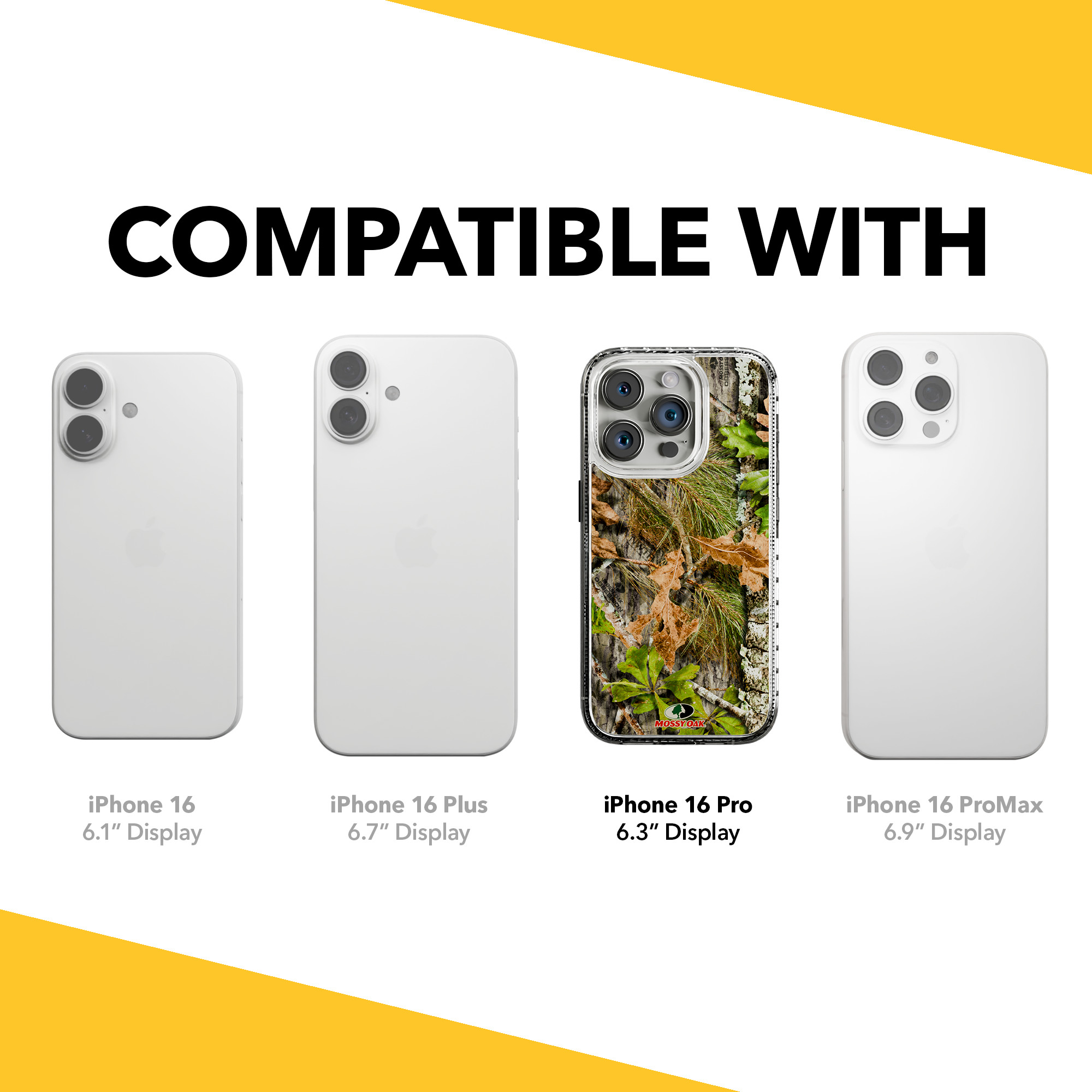 Slim MagSafe® Case for Apple iPhone 15 Pro | Mossy Oak Obbsession Camo Crystal Clear