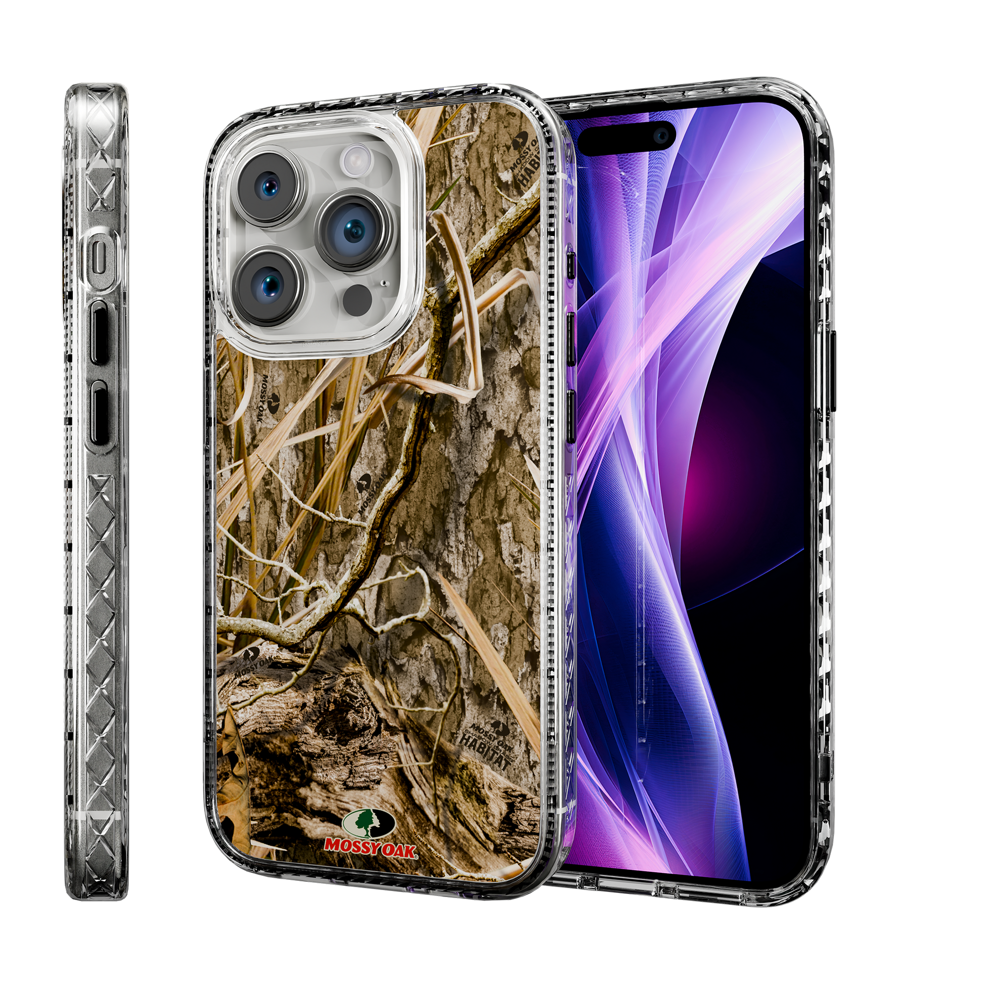 Slim MagSafe® Case for Apple iPhone 15 Pro | Mossy Oak Shadow Grass Camo Crystal Clear