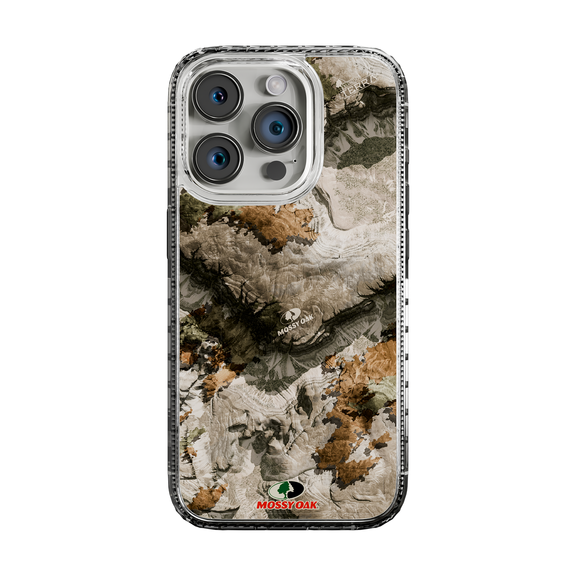 Slim MagSafe® Case for Apple iPhone 15 Pro | Mossy Oak Terra Gila Camo Crystal Clear