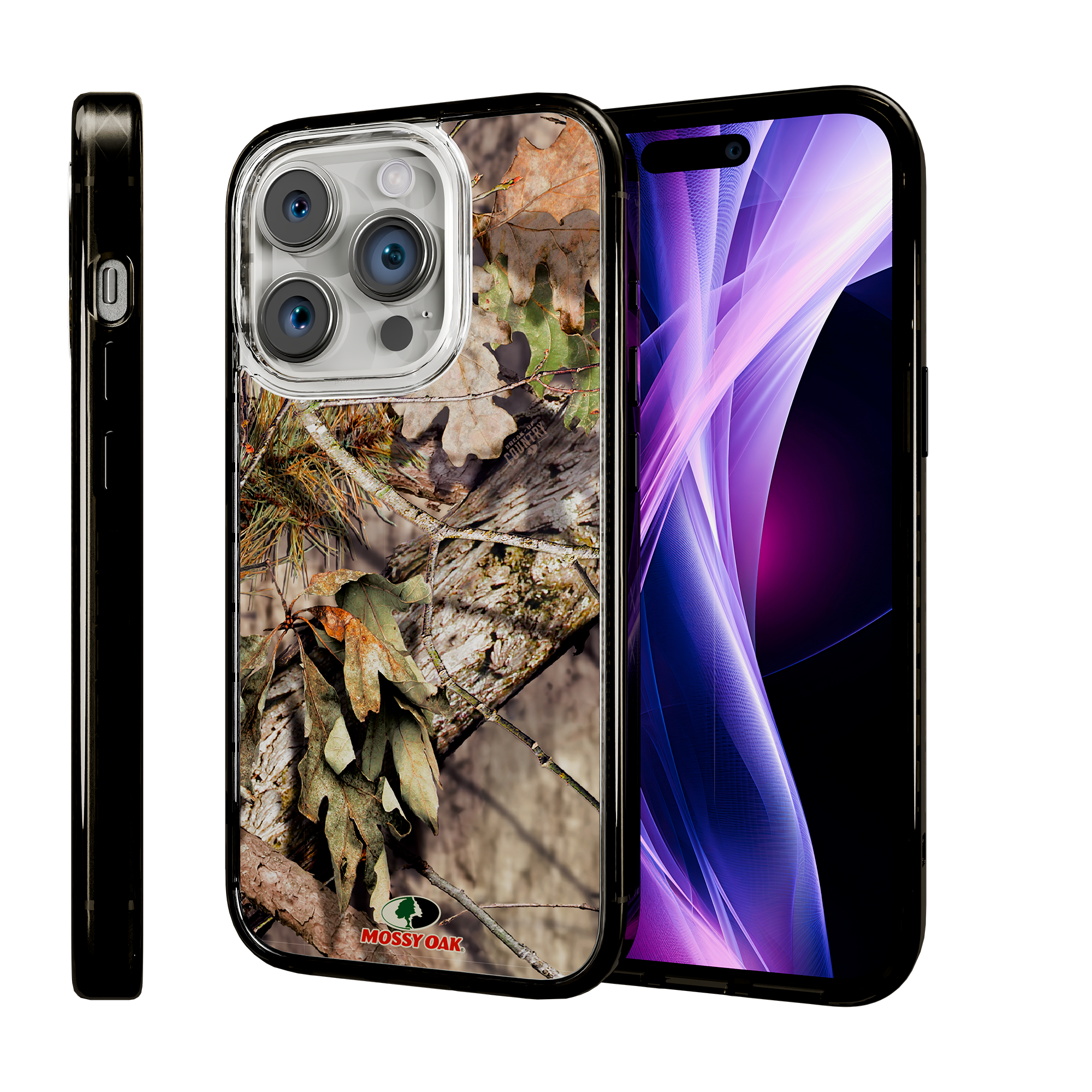 Slim MagSafe® Case for Apple iPhone 15 Pro | Mossy Oak Breakup Country Camo Onyx Black