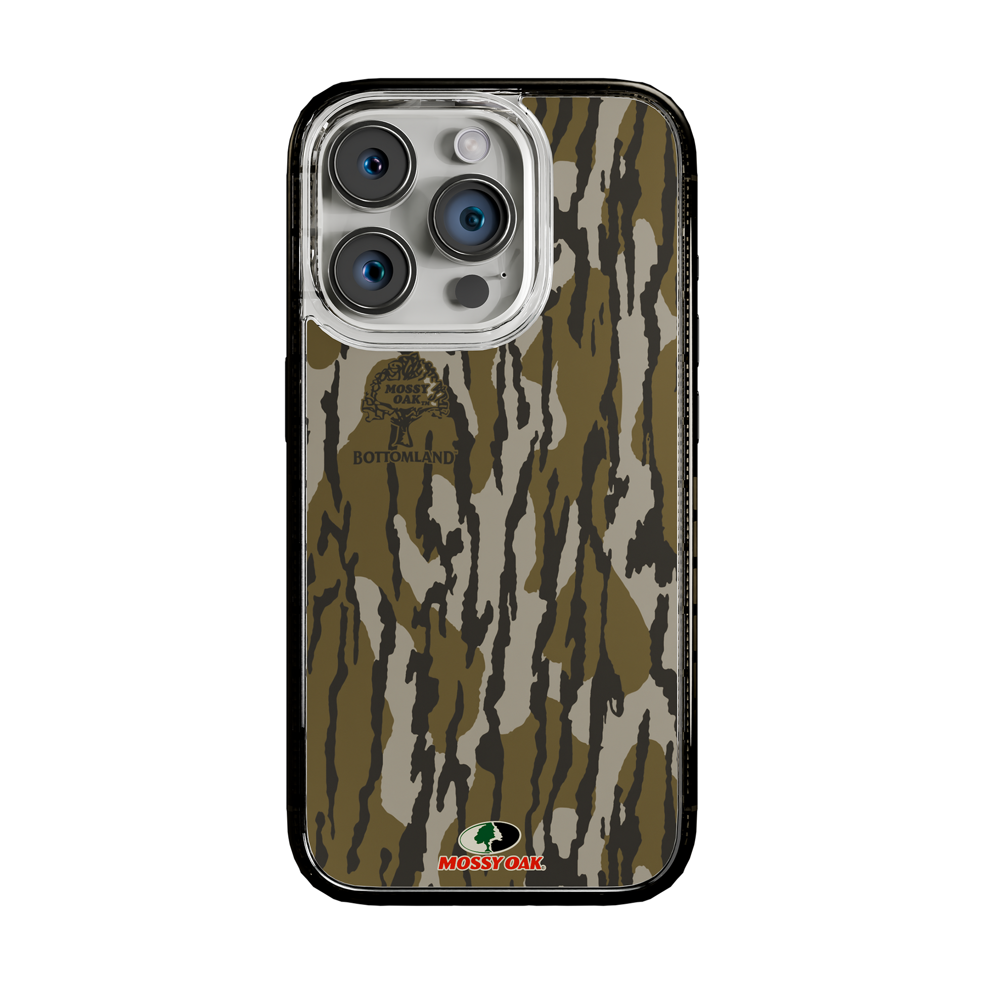 Slim MagSafe® Case for Apple iPhone 15 Pro | Mossy Oak Bottomland Camo Onyx Black