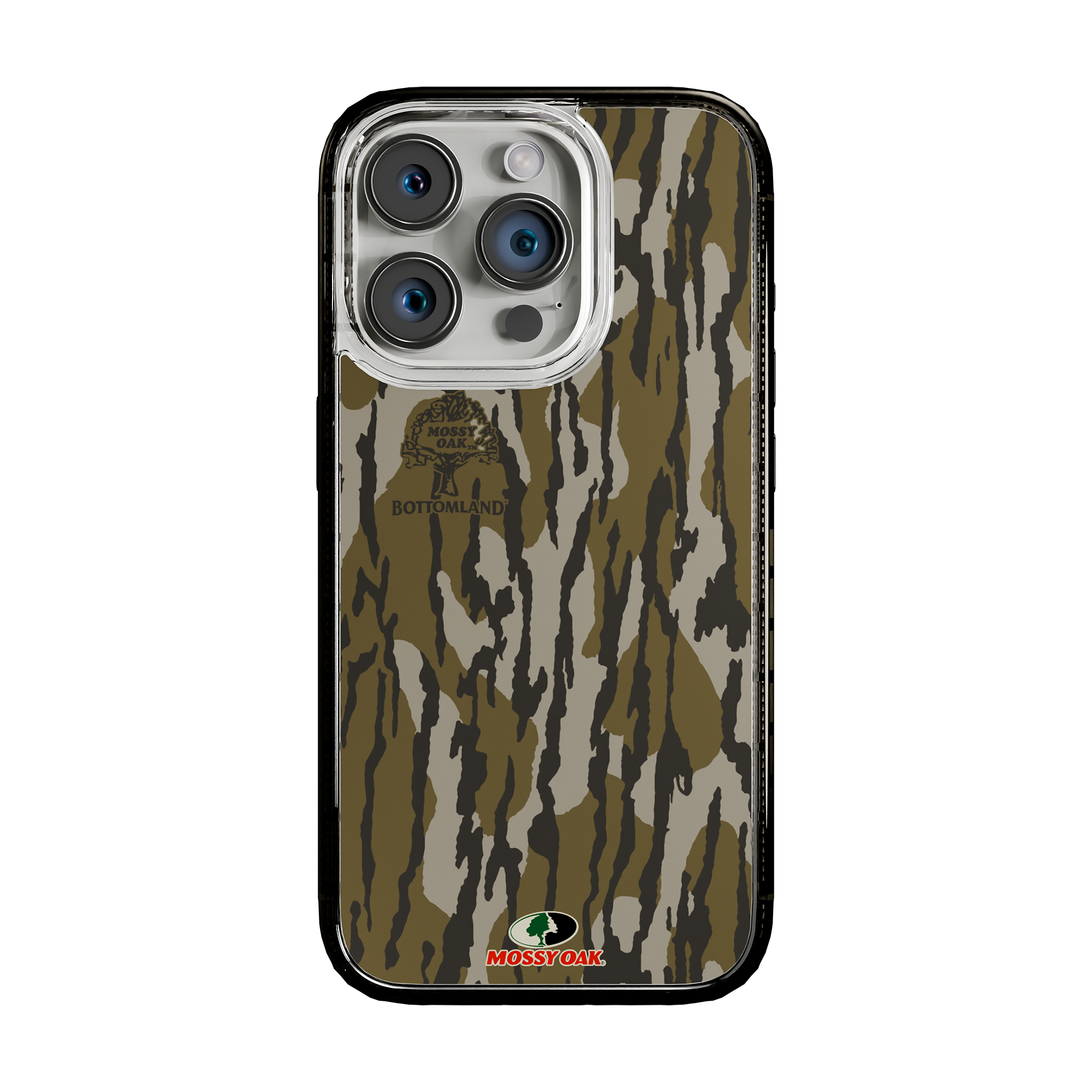 Slim MagSafe® Case for Apple iPhone 15 Pro | Mossy Oak Bottomland Camo Onyx Black