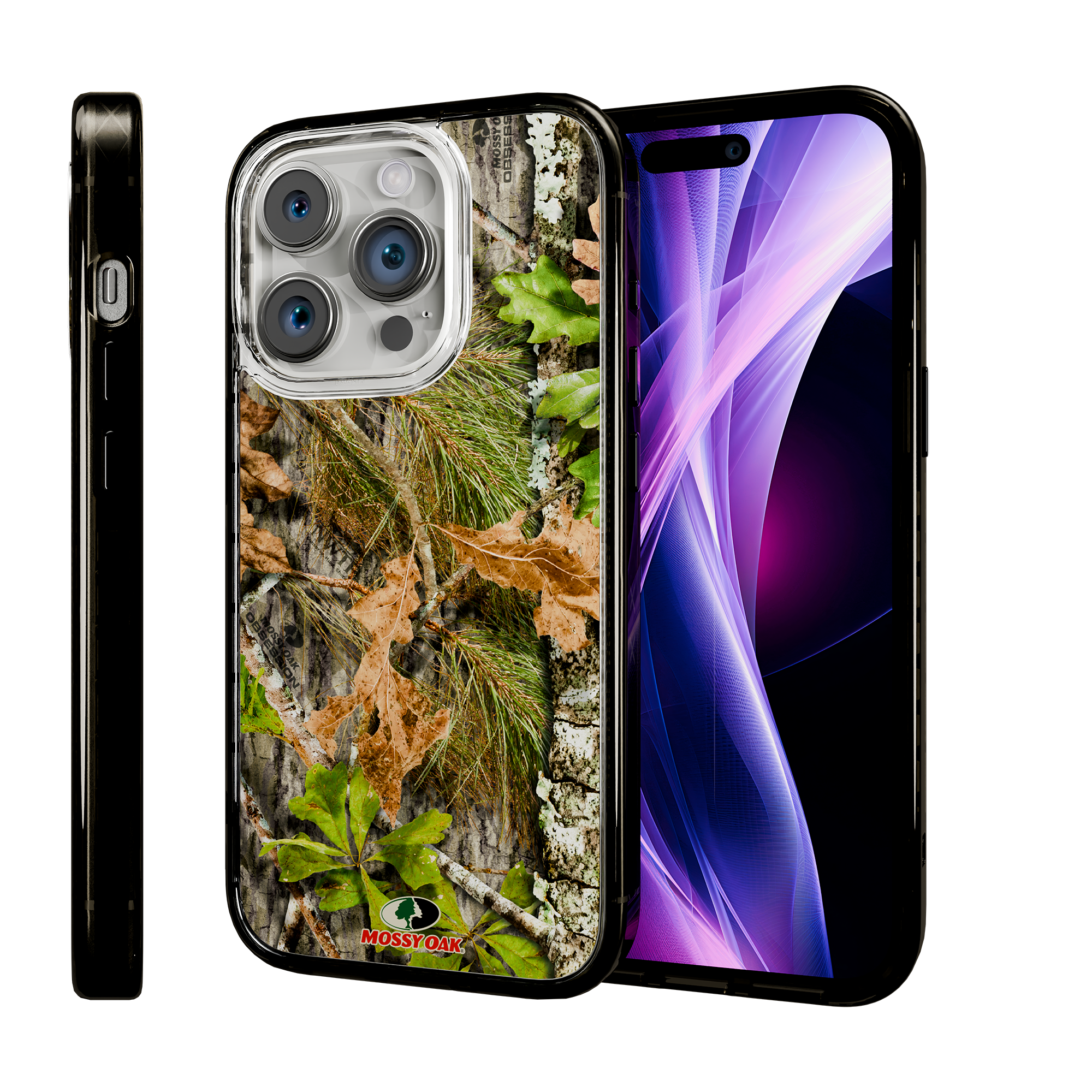 Slim MagSafe® Case for Apple iPhone 15 Pro | Mossy Oak Obbsession Camo Onyx Black