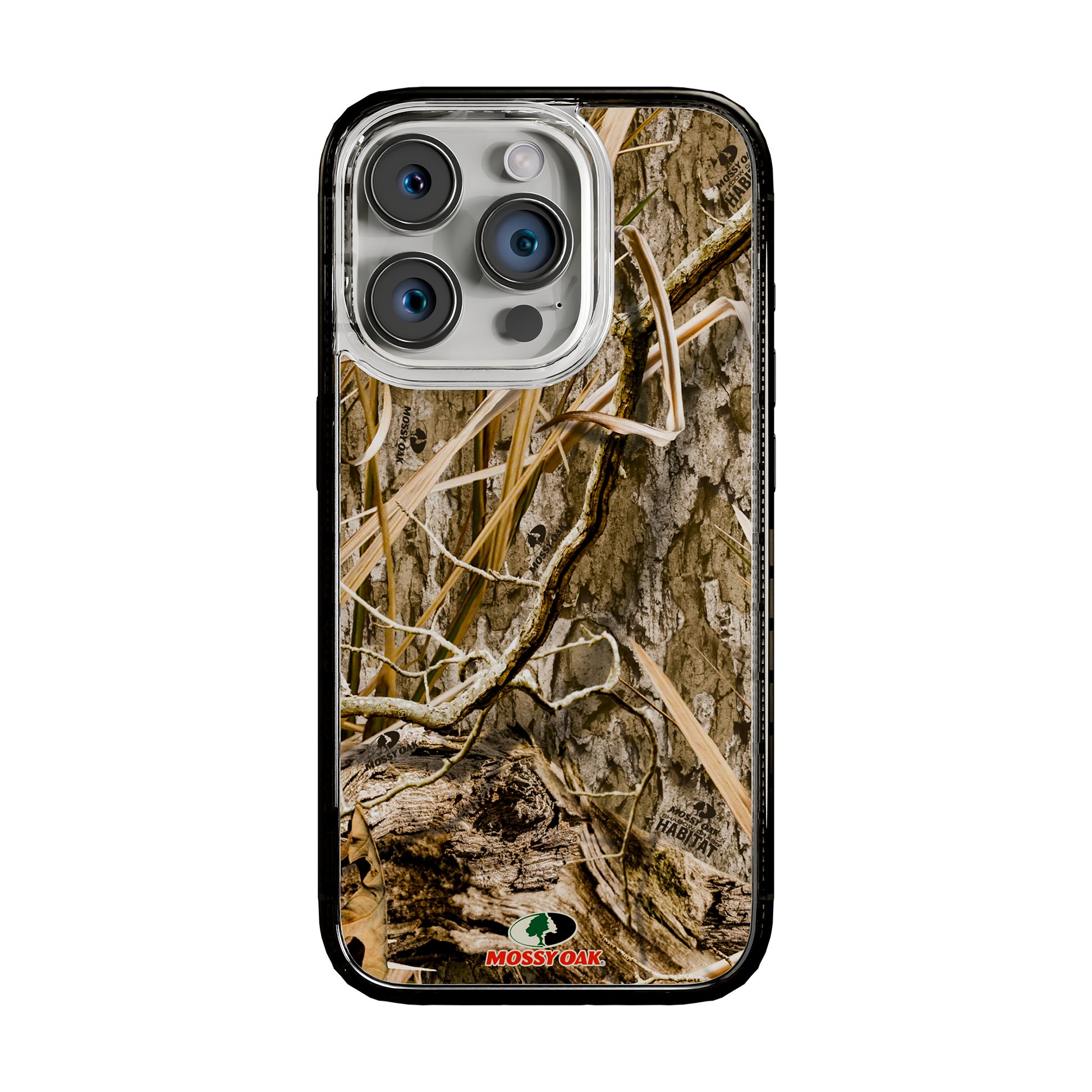 Slim MagSafe® Case for Apple iPhone 15 Pro | Mossy Oak Shadow Grass Camo Onyx Black