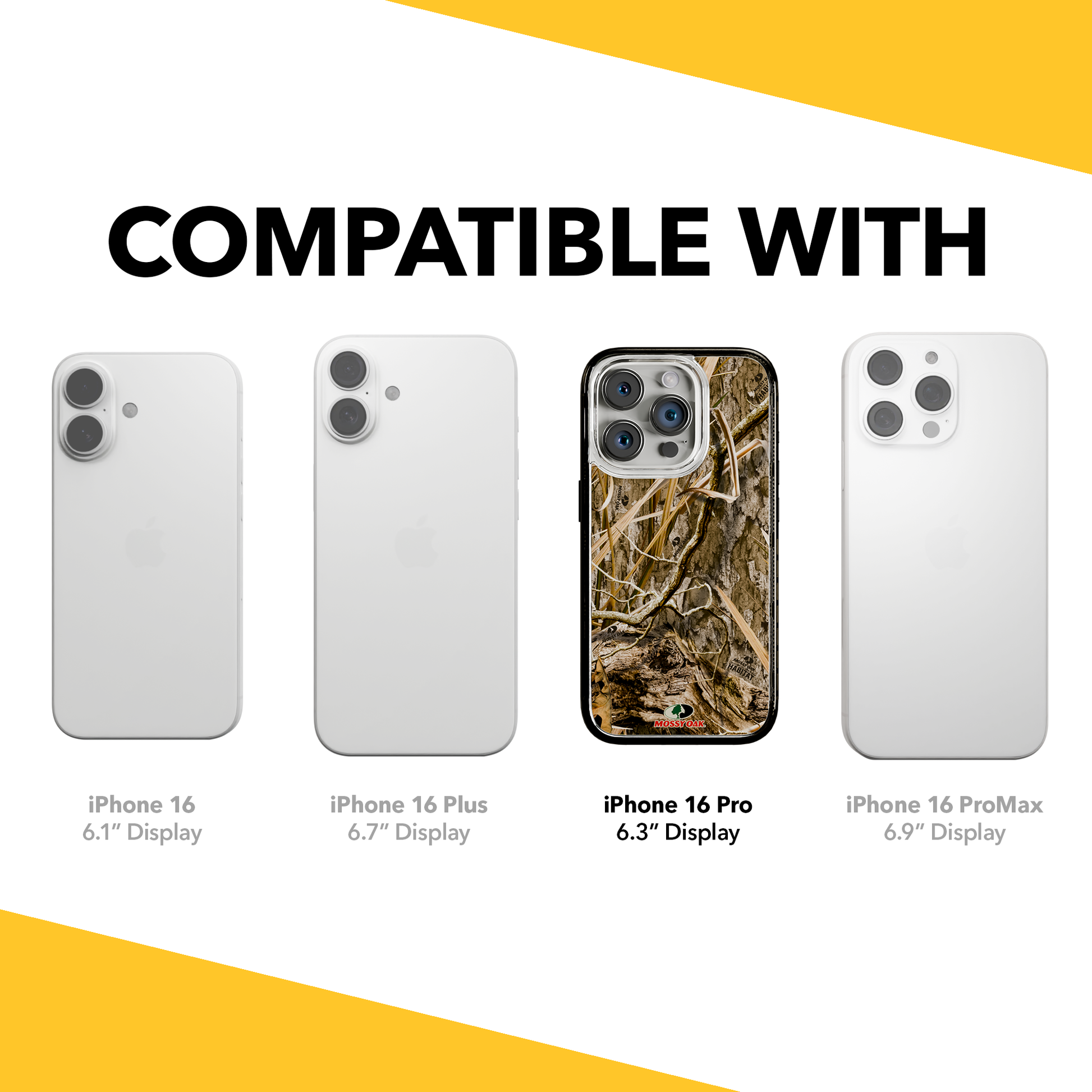 Slim MagSafe® Case for Apple iPhone 15 Pro | Mossy Oak Shadow Grass Camo Onyx Black