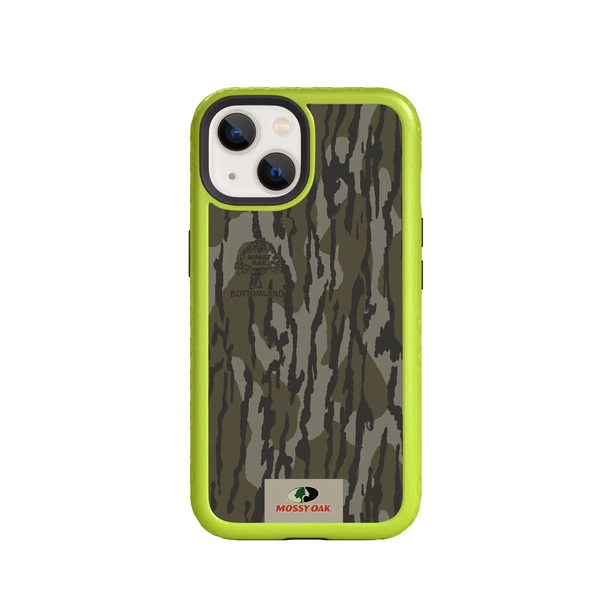 Mossy Oak Fortitude Series for Apple iPhone 14 - Bottomland Orig - Custom Case - ElectricLime - cellhelmet