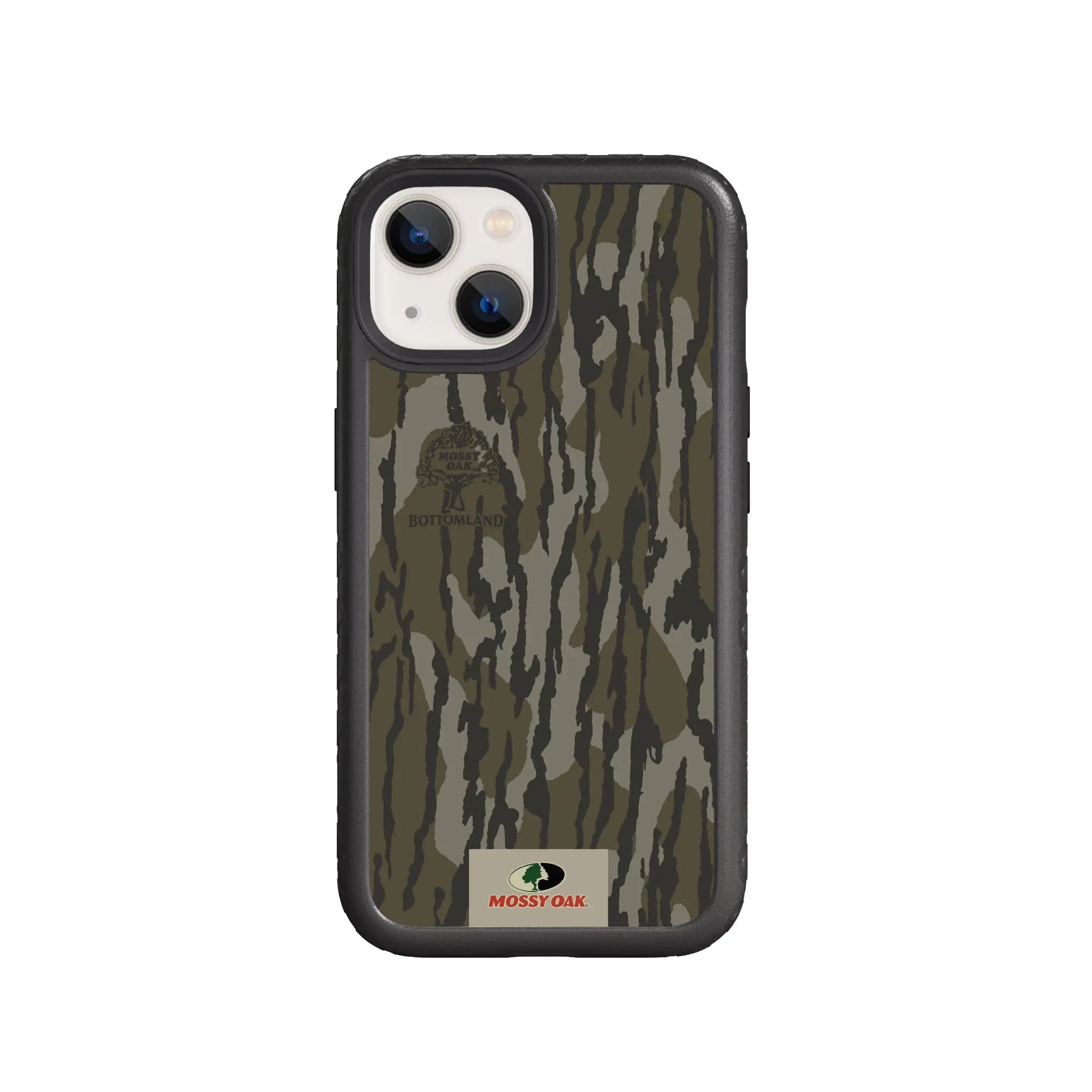 Mossy Oak Fortitude Series for Apple iPhone 14 - Bottomland Orig - Custom Case - OnyxBlack - cellhelmet