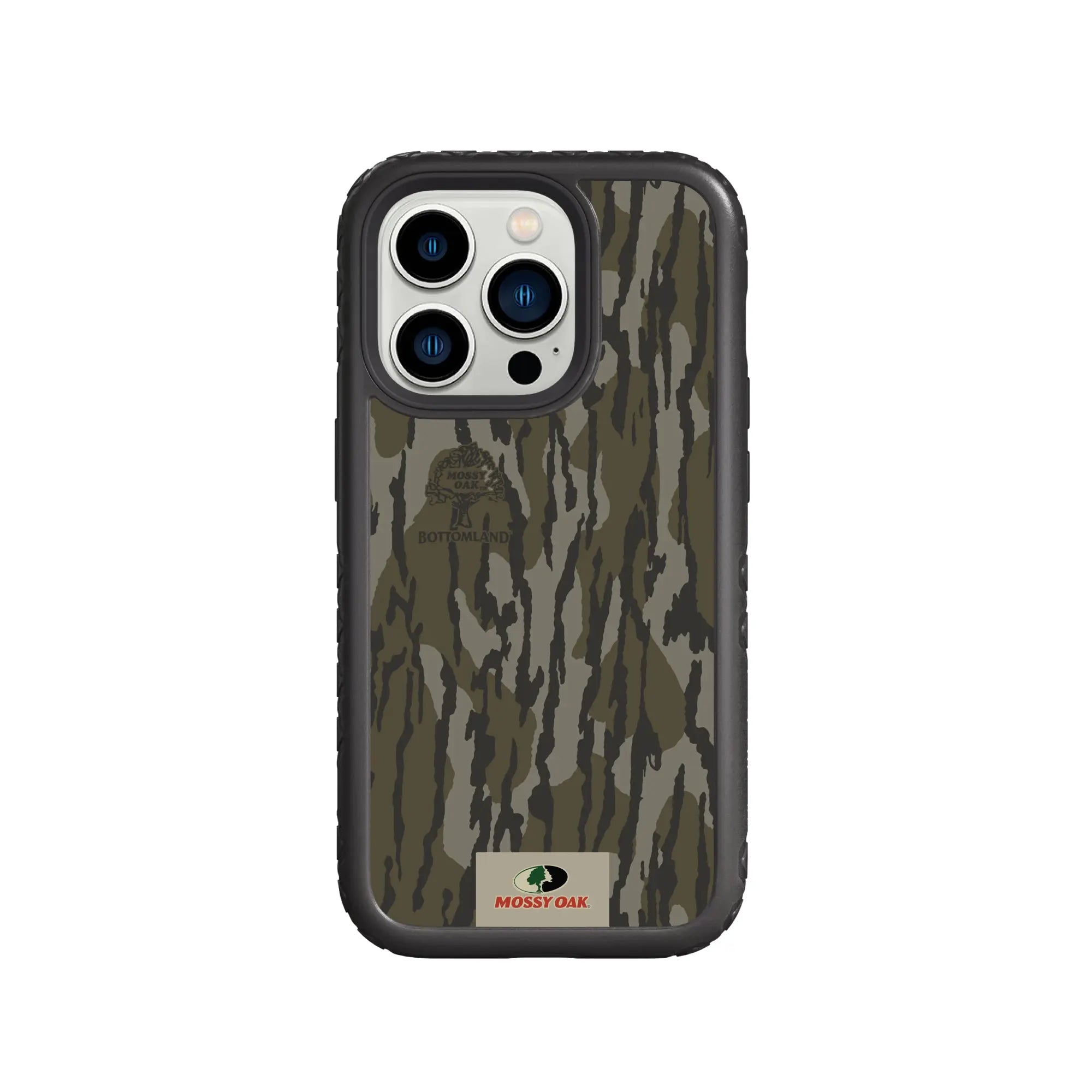 Mossy Oak Fortitude Series for Apple iPhone 14 Pro - Bottomland Orig - Custom Case - OnyxBlack - cellhelmet