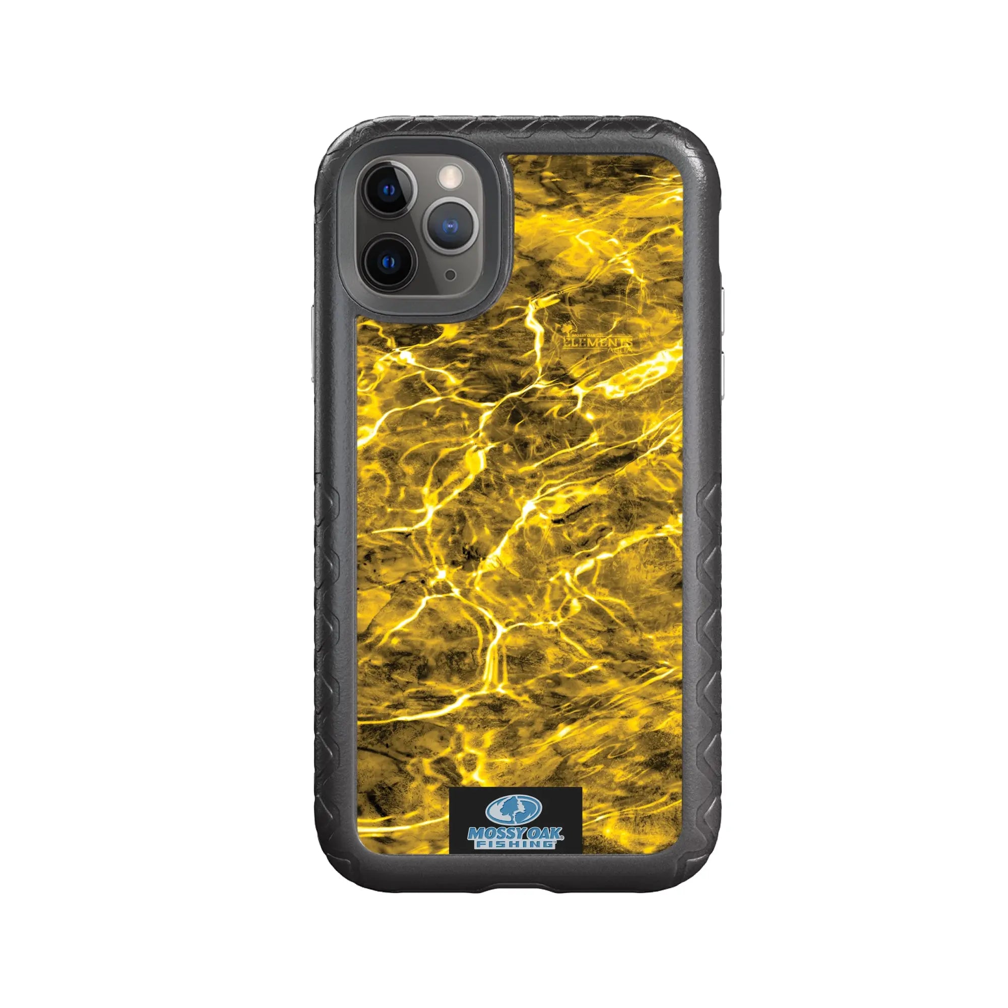Mossy Oak Fortitude Series for Apple iPhone 11 Pro Max - Agua Yellowfin - Custom Case - OnyxBlack - cellhelmet
