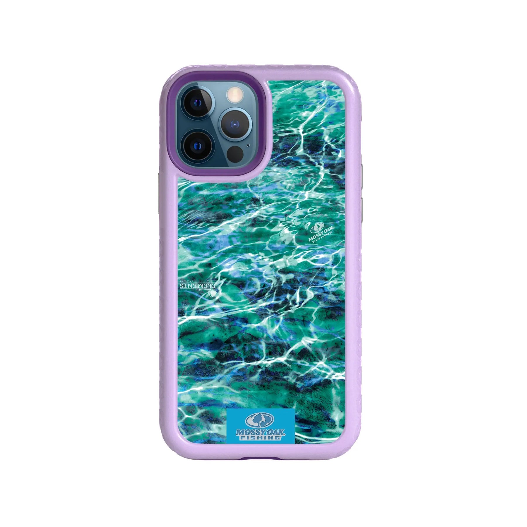 Mossy Oak Fortitude Series for Apple iPhone 12 / 12 Pro - Agua Seafoam - Custom Case - LilacBlossomPurple - cellhelmet