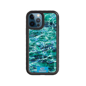 Mossy Oak Fortitude Series for Apple iPhone 12 / 12 Pro - Agua Seafoam - Custom Case - OnyxBlack - cellhelmet