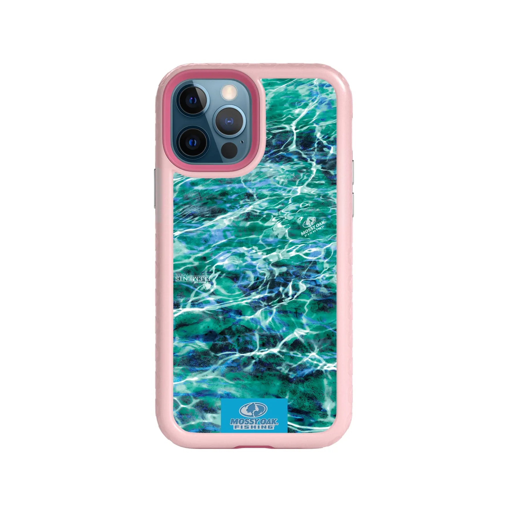 Mossy Oak Fortitude Series for Apple iPhone 12 / 12 Pro - Agua Seafoam - Custom Case - PinkMagnolia - cellhelmet