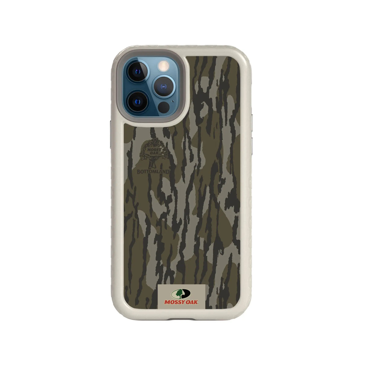 Mossy Oak Fortitude Series for Apple iPhone 12 / 12 Pro - Bottomland Orig - Custom Case - Gray - cellhelmet