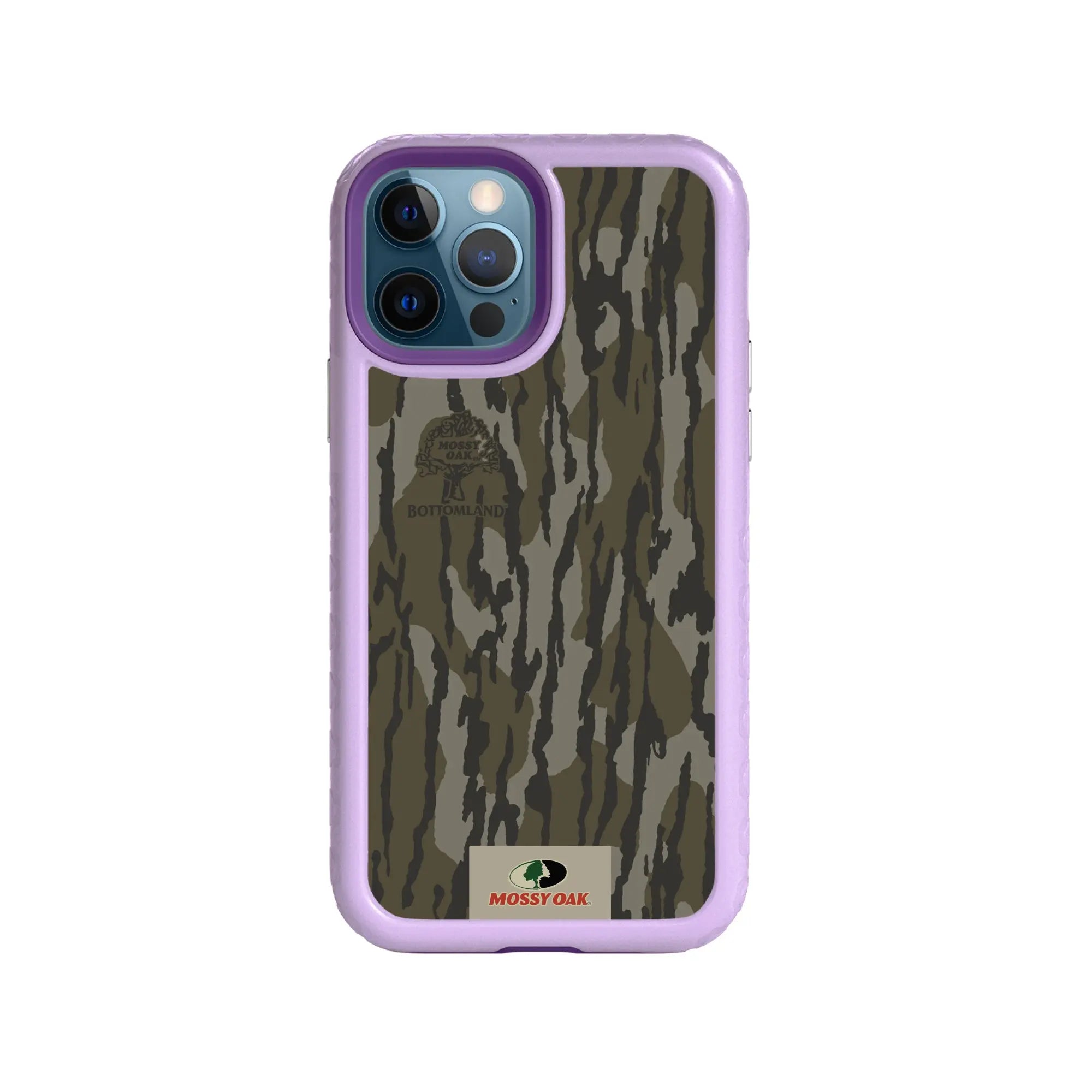 Mossy Oak Fortitude Series for Apple iPhone 12 / 12 Pro - Bottomland Orig - Custom Case - LilacBlossomPurple - cellhelmet