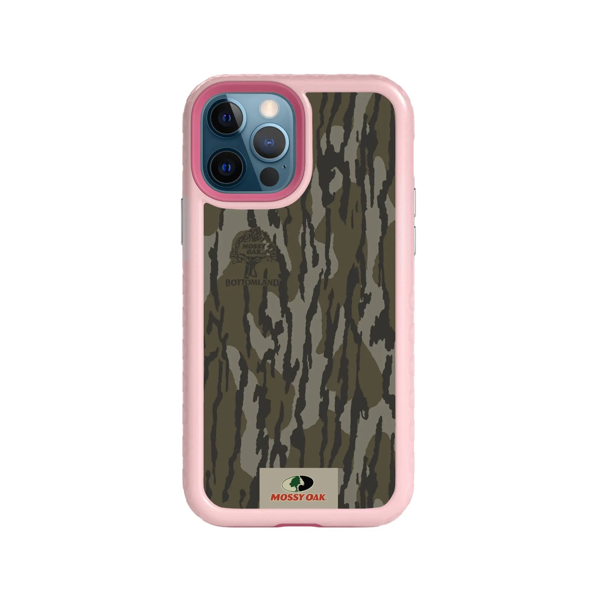 Mossy Oak Fortitude Series for Apple iPhone 12 / 12 Pro - Bottomland Orig - Custom Case - PinkMagnolia - cellhelmet