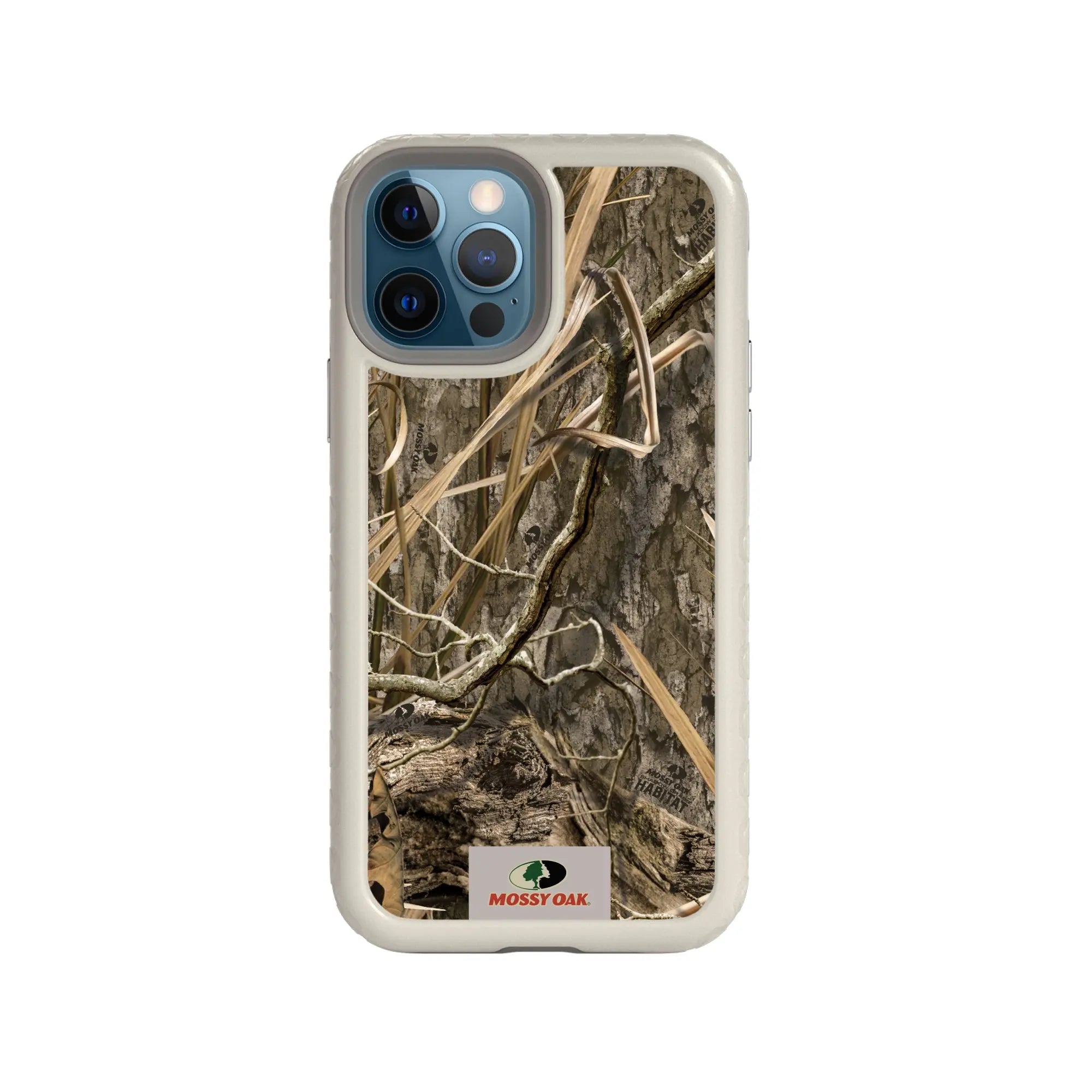 Mossy Oak Fortitude Series for Apple iPhone 12 / 12 Pro - Shadow Grass - Custom Case - Gray - cellhelmet