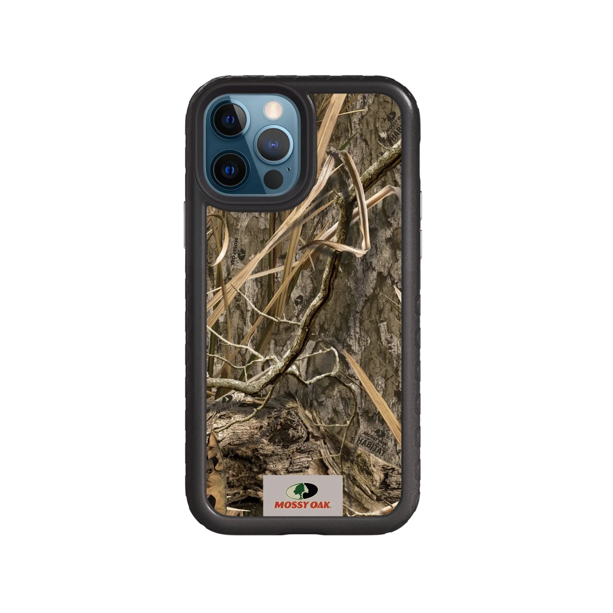 Mossy Oak Fortitude Series for Apple iPhone 12 / 12 Pro - Shadow Grass - Custom Case - OnyxBlack - cellhelmet