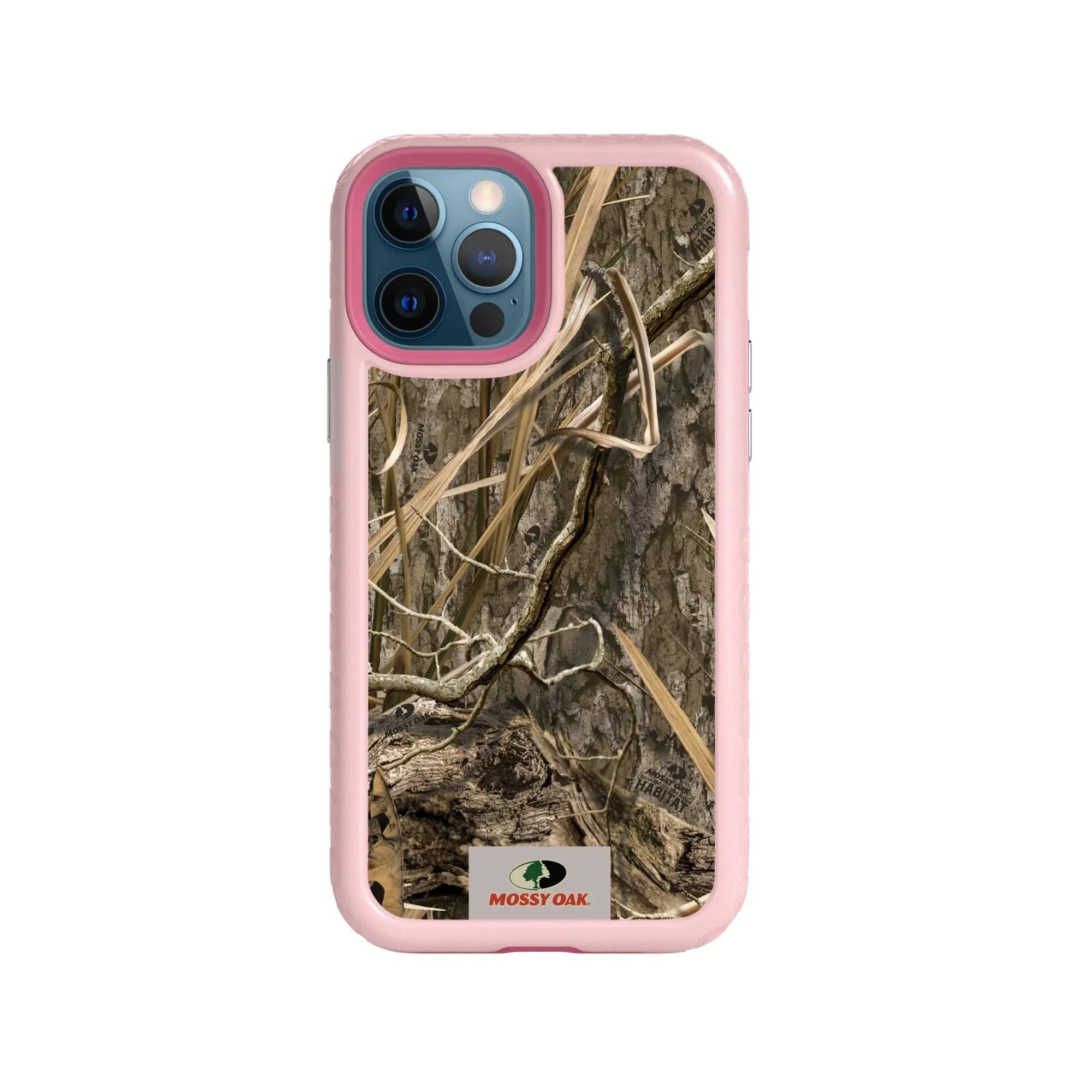 Mossy Oak Fortitude Series for Apple iPhone 12 / 12 Pro - Shadow Grass - Custom Case - PinkMagnolia - cellhelmet