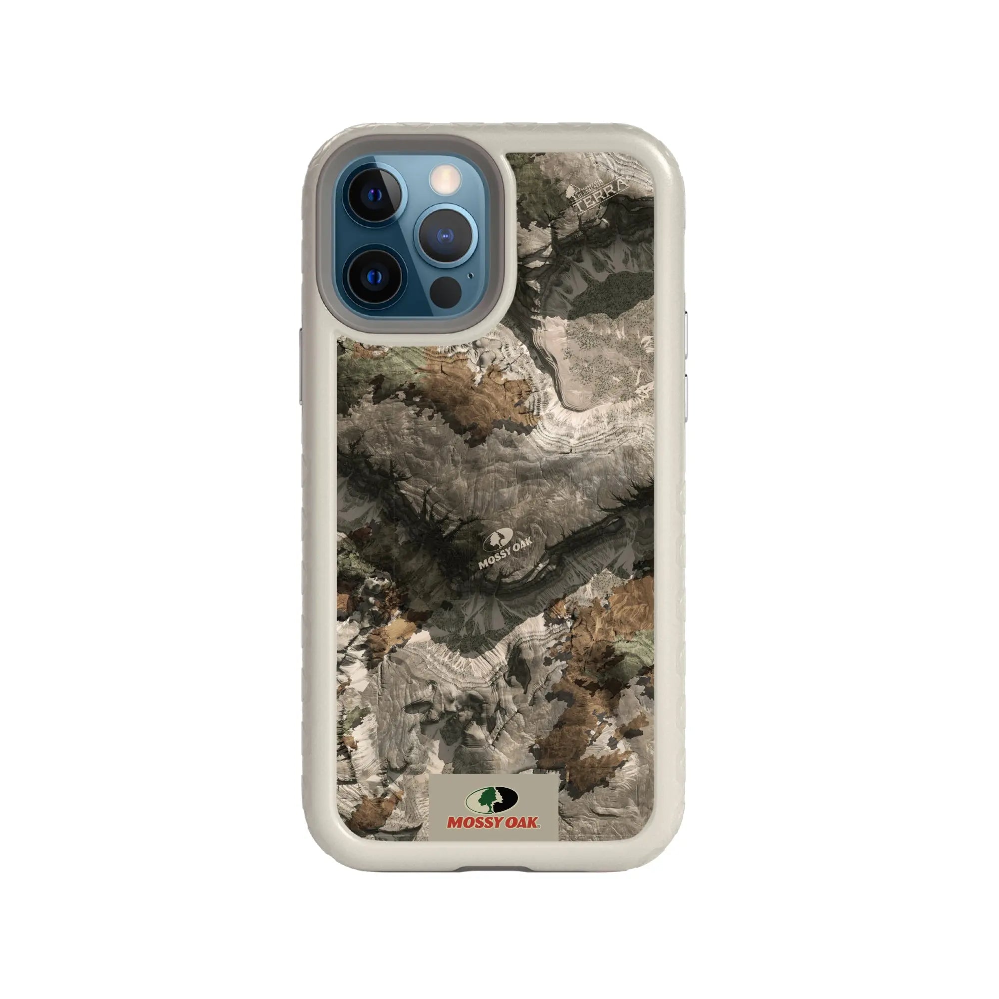 Mossy Oak Fortitude Series for Apple iPhone 12 / 12 Pro - Terra Gila - Custom Case - Gray - cellhelmet