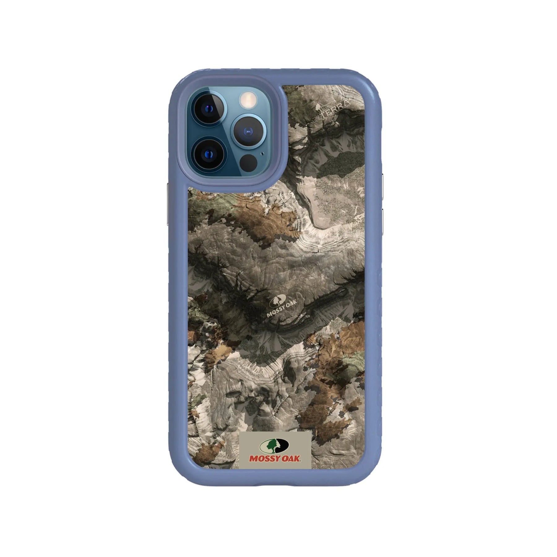 Mossy Oak Fortitude Series for Apple iPhone 12 / 12 Pro - Terra Gila - Custom Case - SlateBlue - cellhelmet
