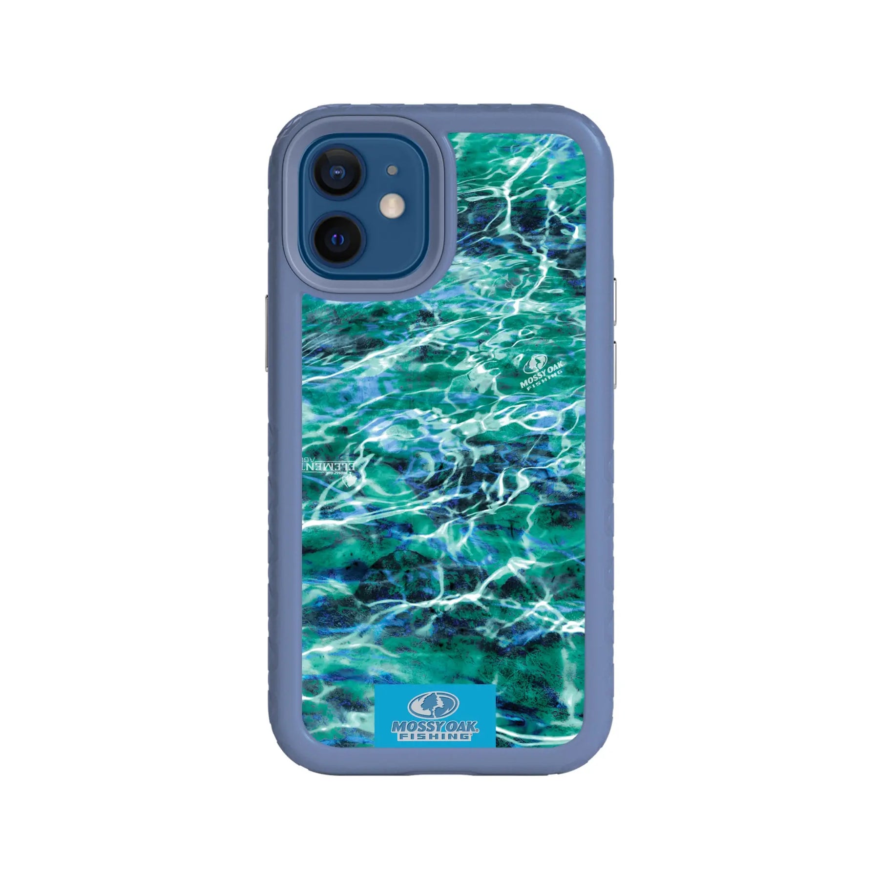 Mossy Oak Fortitude Series for Apple iPhone 12 Mini - Agua Seafoam - Custom Case - SlateBlue - cellhelmet