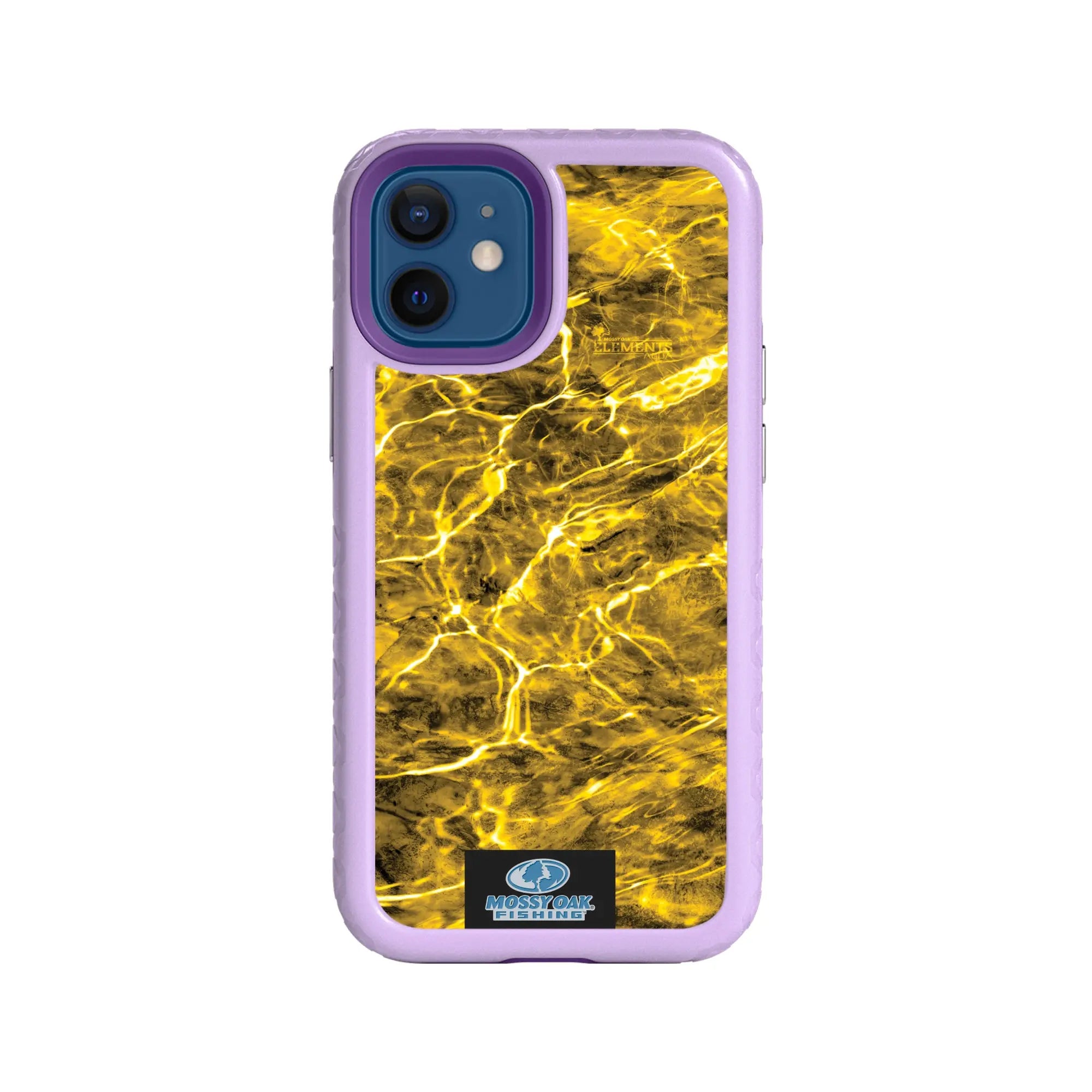 Mossy Oak Fortitude Series for Apple iPhone 12 Mini - Agua Yellowfin - Custom Case - LilacBlossomPurple - cellhelmet