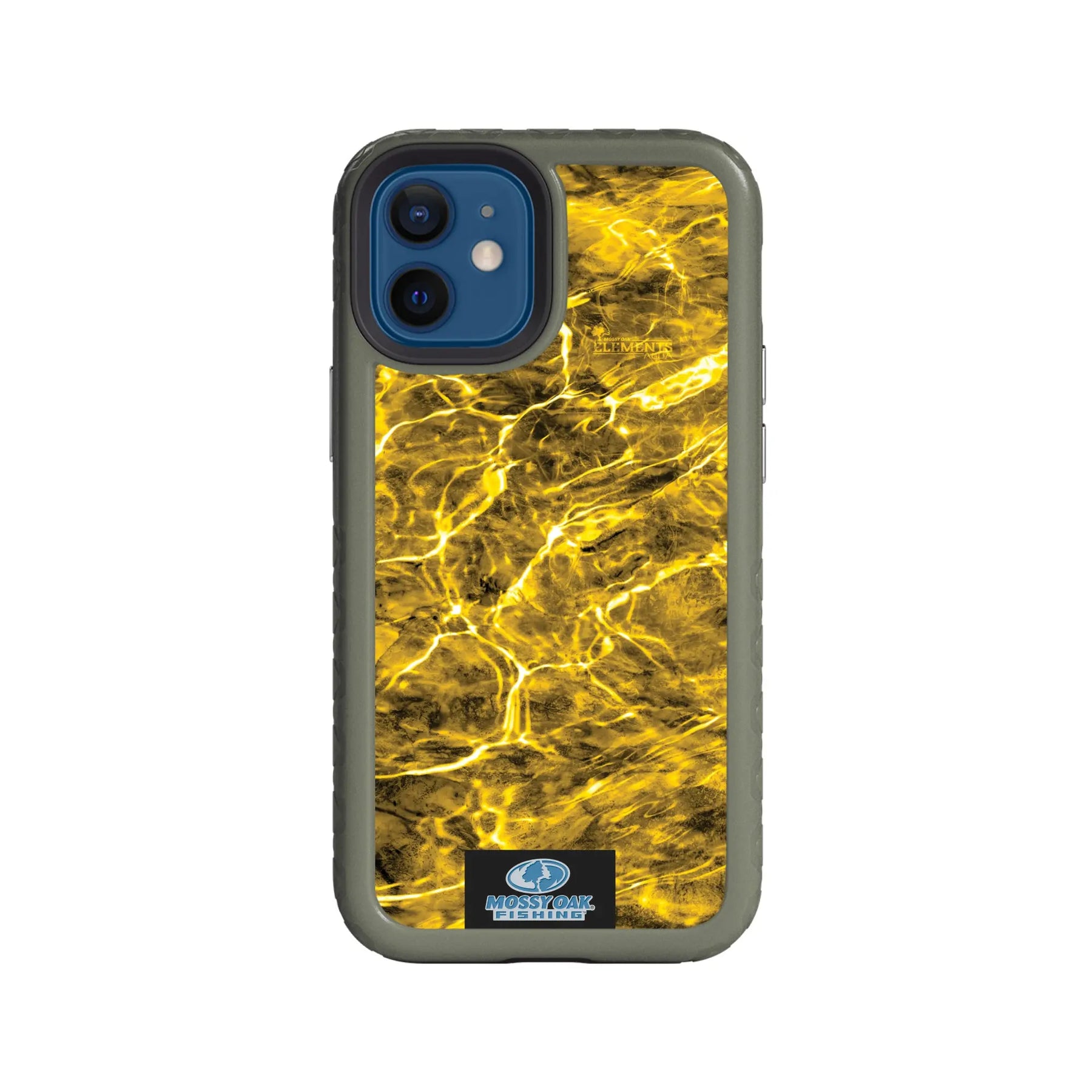 Mossy Oak Fortitude Series for Apple iPhone 12 Mini - Agua Yellowfin - Custom Case - OliveDrabGreen - cellhelmet