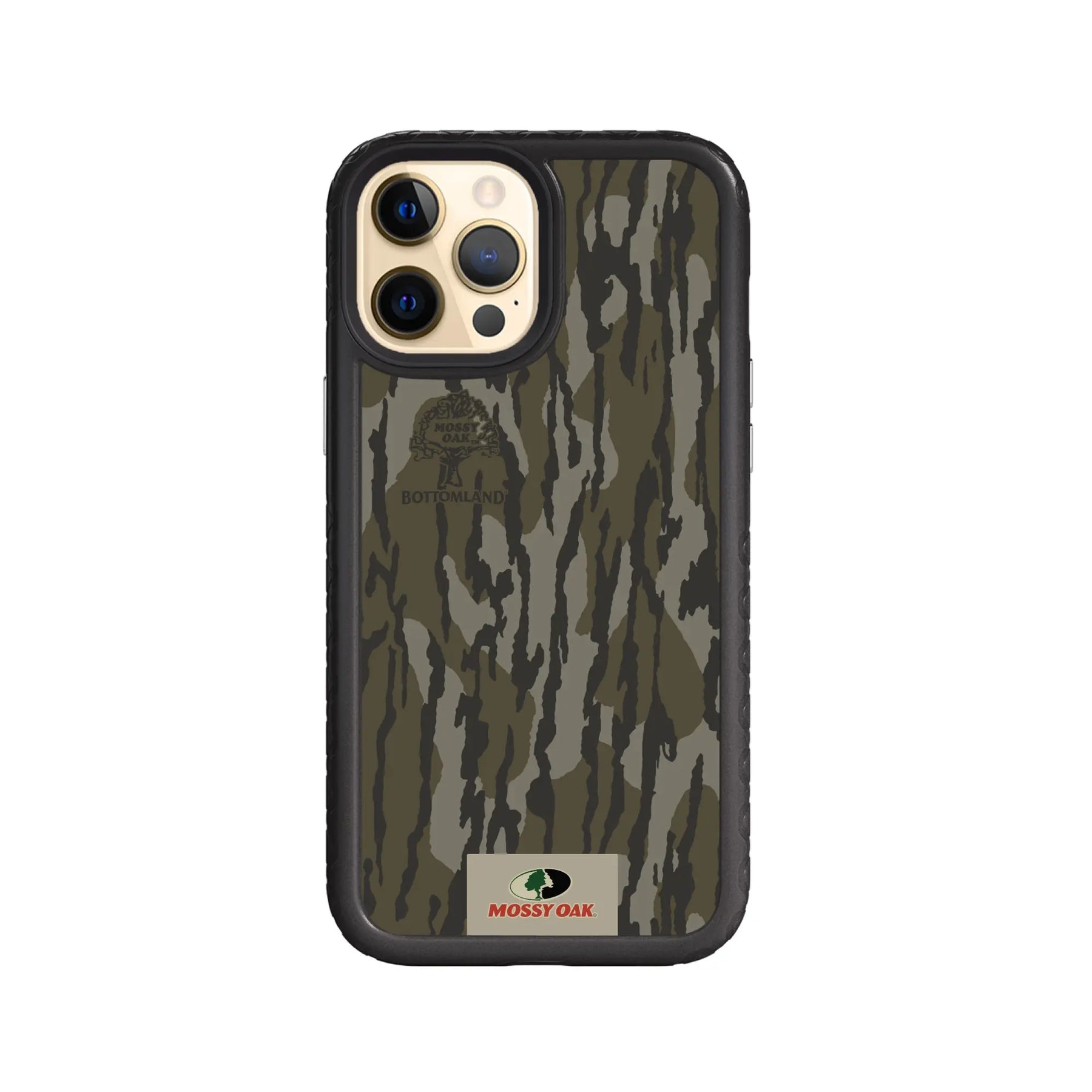 Mossy Oak Fortitude Series for Apple iPhone 12 Pro Max - Bottomland Orig - Custom Case - OnyxBlack - cellhelmet
