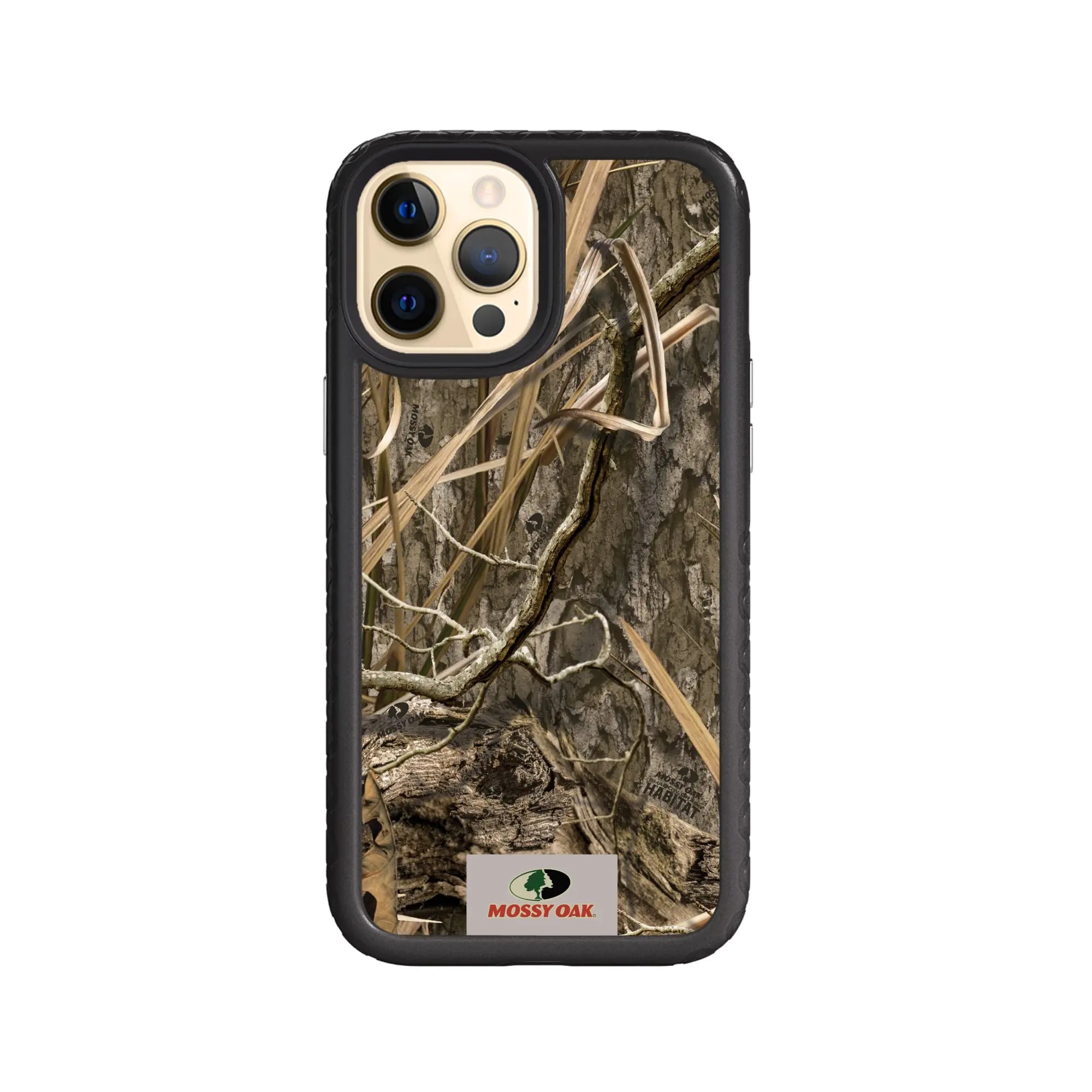 Mossy Oak Fortitude Series for Apple iPhone 12 Pro Max - Shadow Grass - Custom Case - OnyxBlack - cellhelmet