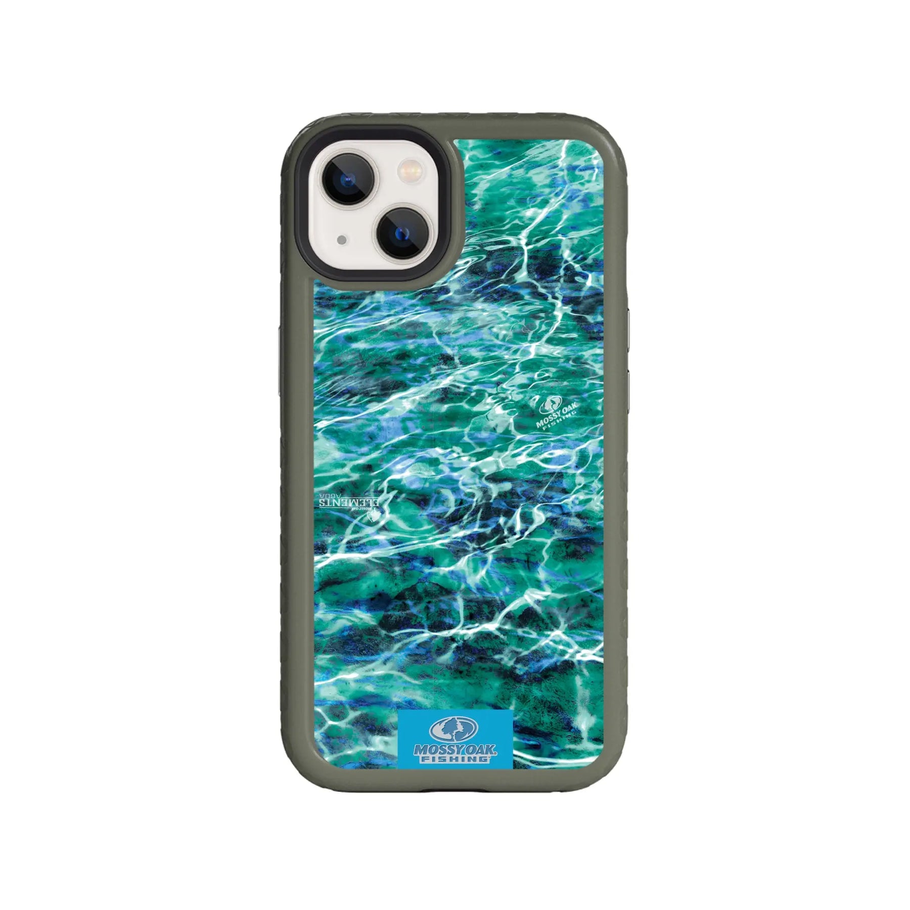 Mossy Oak Fortitude Series for Apple iPhone 13 - Agua Seafoam - Custom Case - OliveDrabGreen - cellhelmet