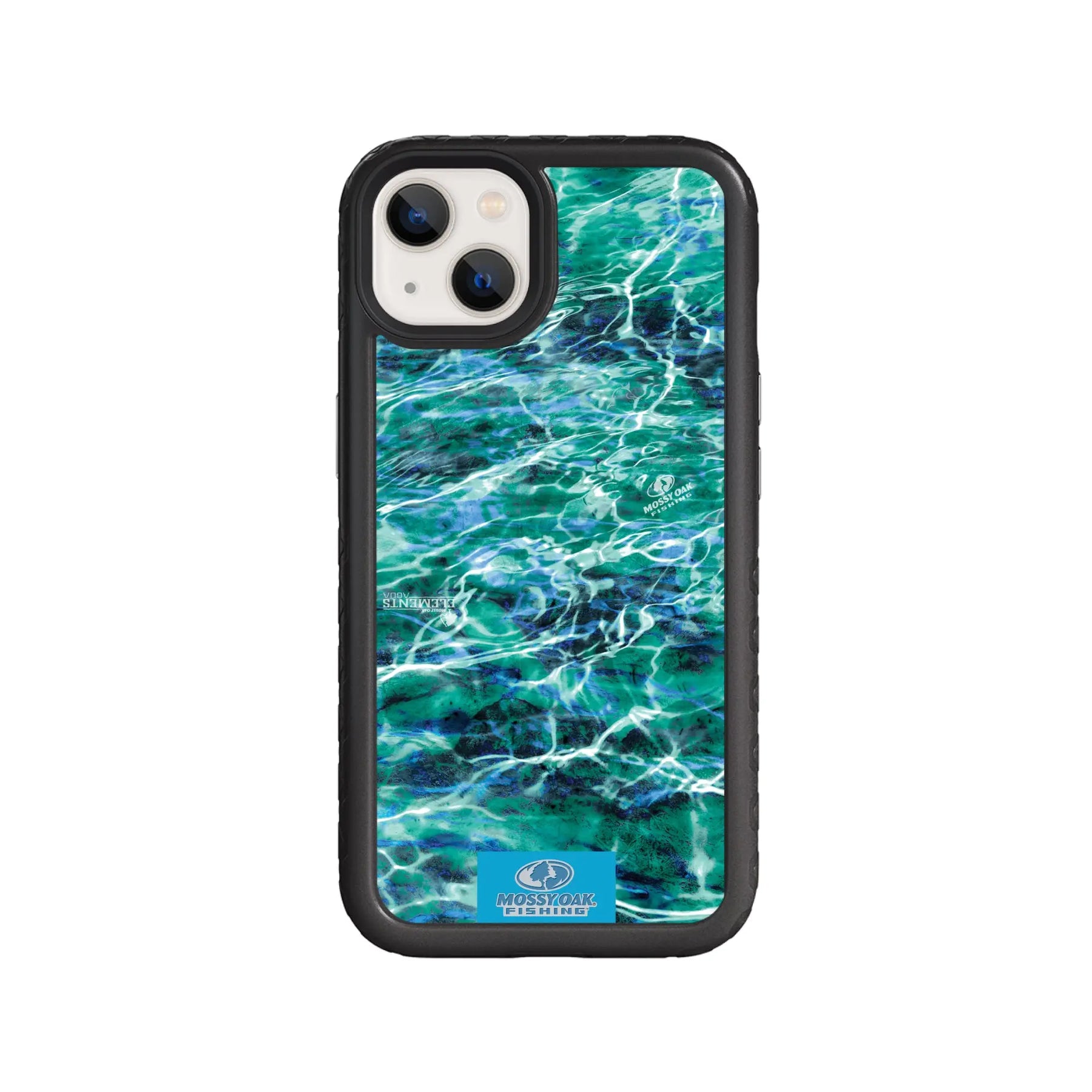 Mossy Oak Fortitude Series for Apple iPhone 13 - Agua Seafoam - Custom Case - OnyxBlack - cellhelmet
