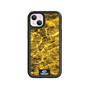 Mossy Oak Fortitude Series for Apple iPhone 13 - Agua Yellowfin - Custom Case - OnyxBlack - cellhelmet