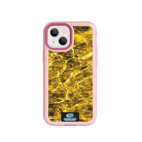 Mossy Oak Fortitude Series for Apple iPhone 13 MIni - Agua Yellowfin - Custom Case - PinkMagnolia - cellhelmet