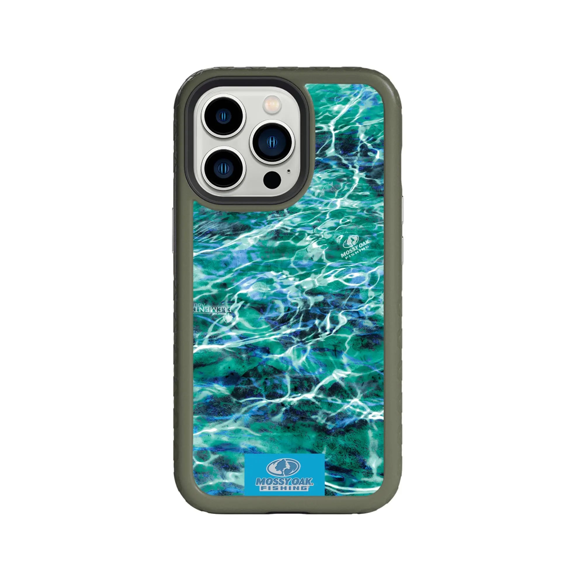 Mossy Oak Fortitude Series for Apple iPhone 13 Pro - Agua Seafoam - Custom Case - OliveDrabGreen - cellhelmet