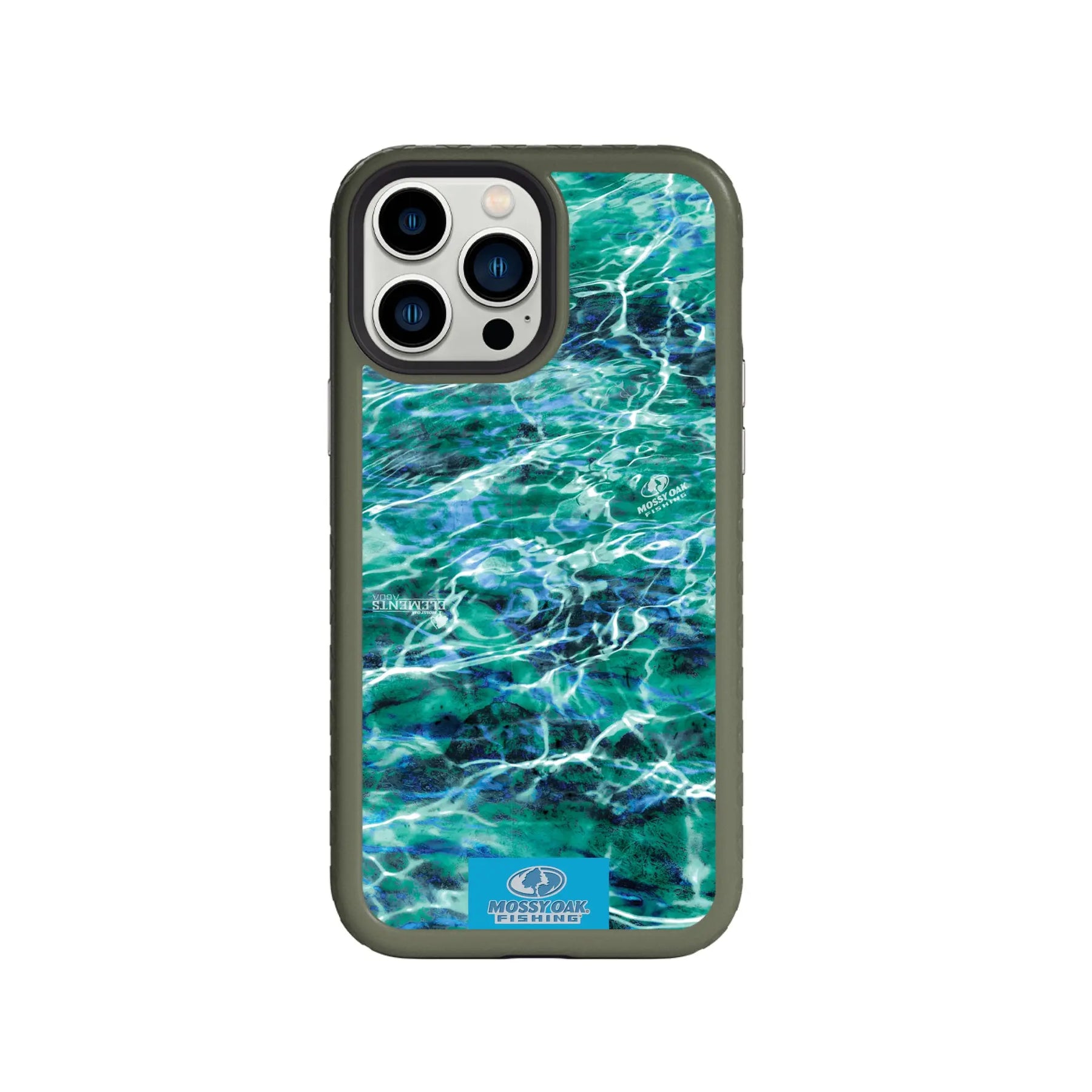 Mossy Oak Fortitude Series for Apple iPhone 13 Pro Max - Agua Seafoam - Custom Case - OliveDrabGreen - cellhelmet