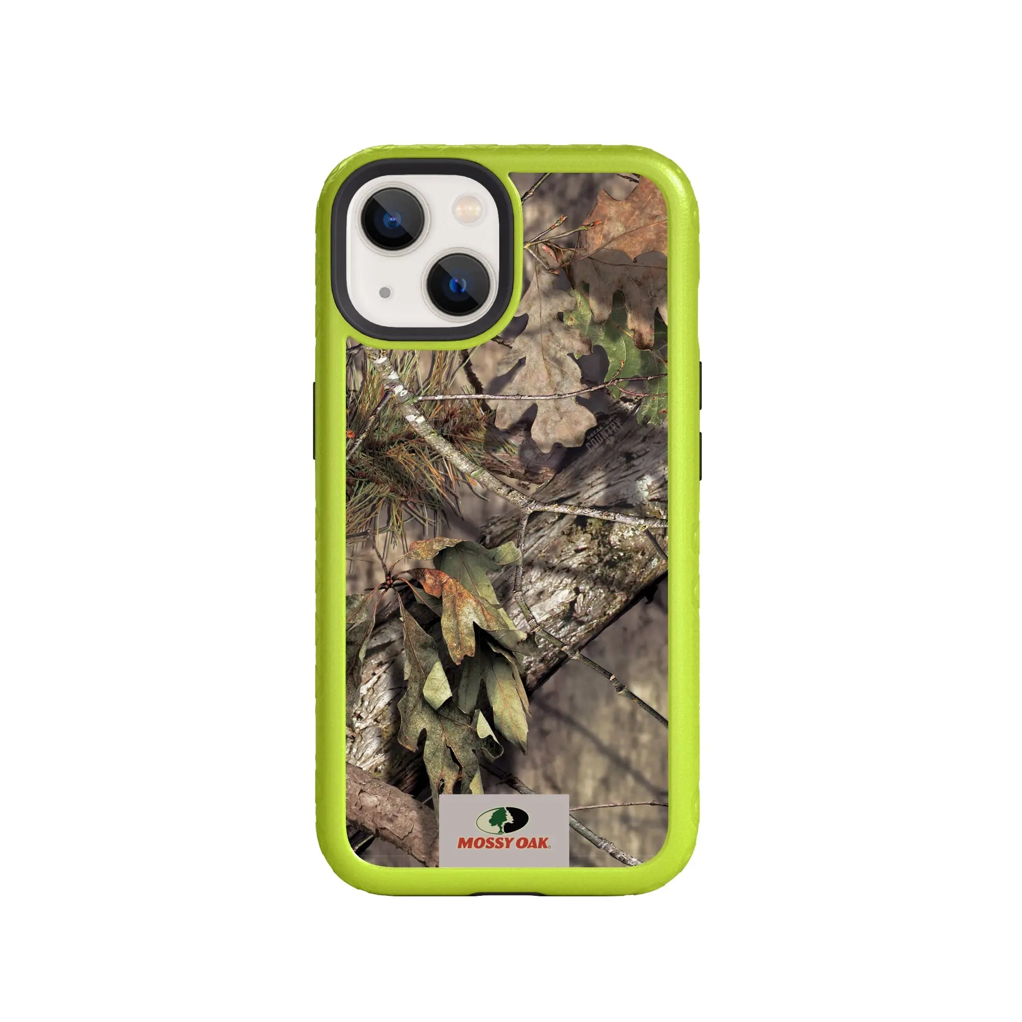 Mossy Oak Fortitude Series for Apple iPhone 14 - Breakup Country - Custom Case - ElectricLime - cellhelmet