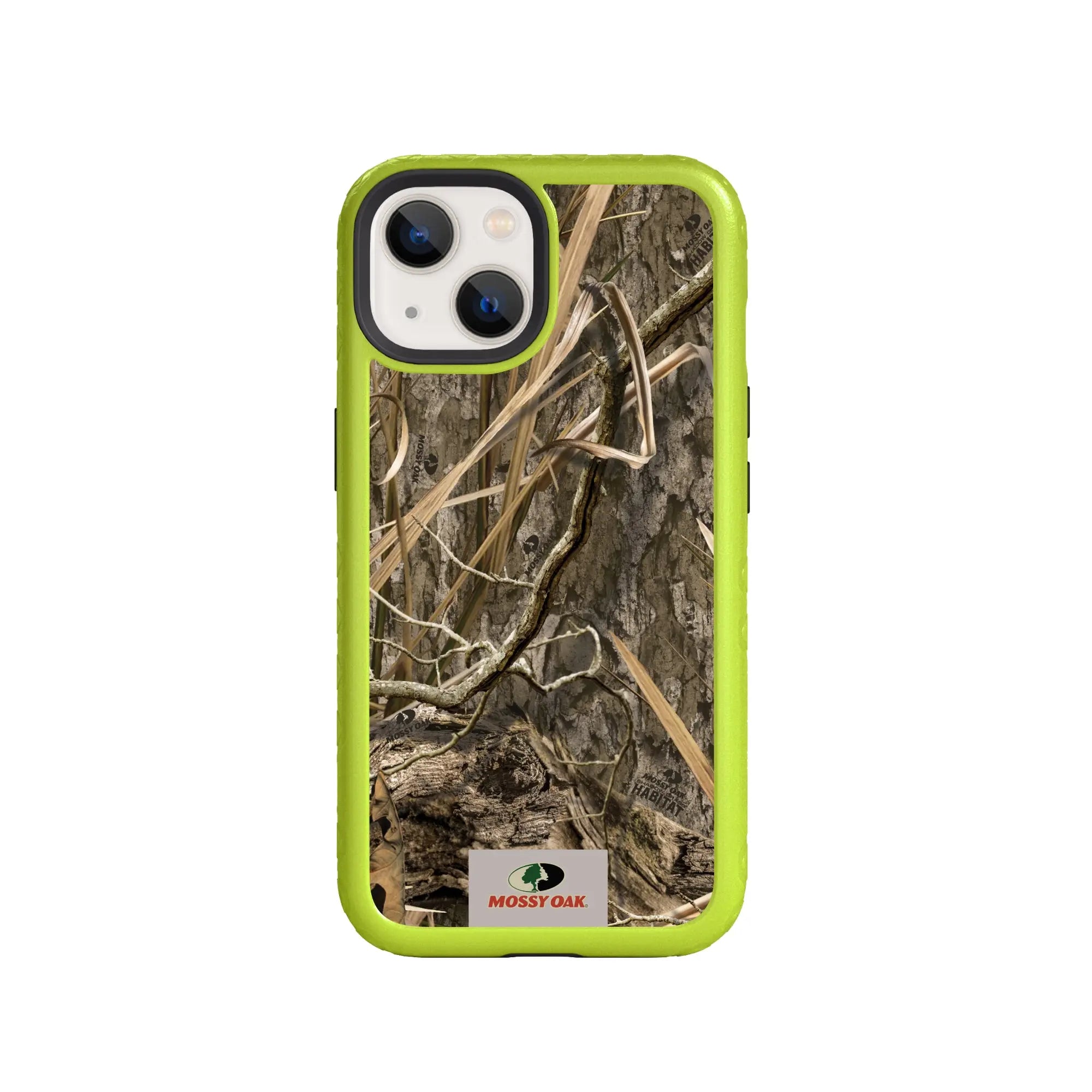 Mossy Oak Fortitude Series for Apple iPhone 14 - Shadow Grass - Custom Case - ElectricLime - cellhelmet