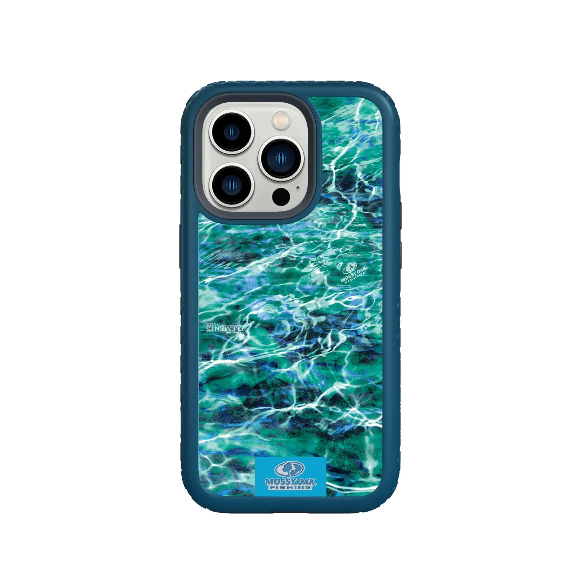 Mossy Oak Fortitude Series for Apple iPhone 14 Pro - Agua Seafoam - Custom Case - DeepSeaBlue - cellhelmet
