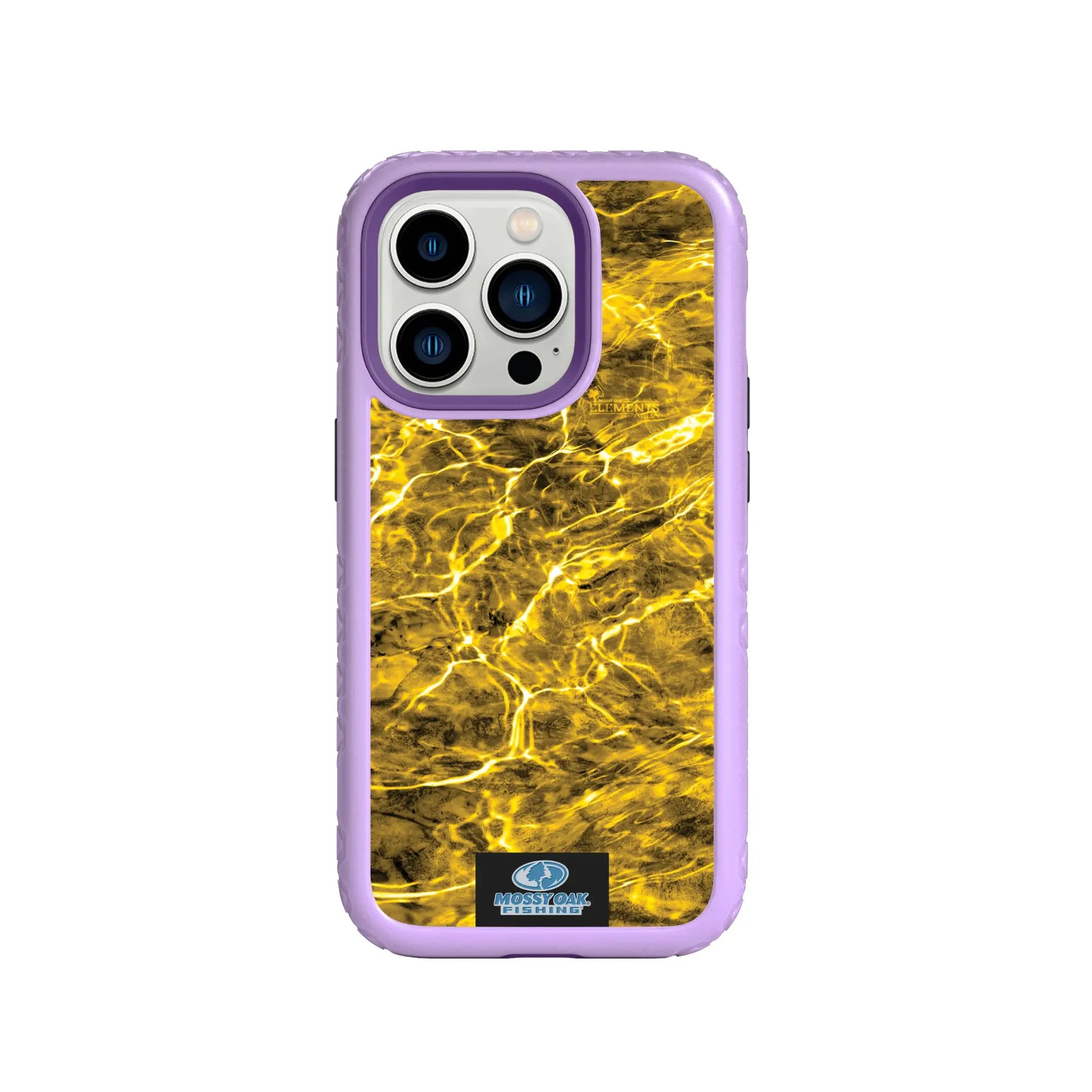 Mossy Oak Fortitude Series for Apple iPhone 14 Pro - Agua Yellowfin - Custom Case - LilacBlossomPurple - cellhelmet